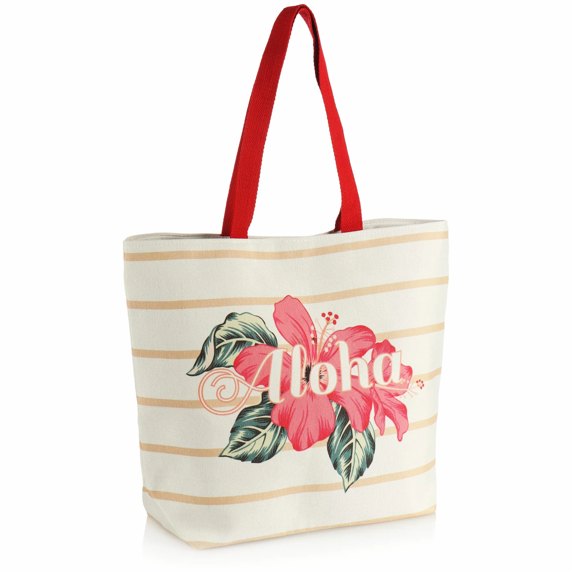 com-four® Duza torba plazowa - torba na akcesoria kapielowe - damski shopper - model na ramie do basenu i wakacyjnych wyjazdów