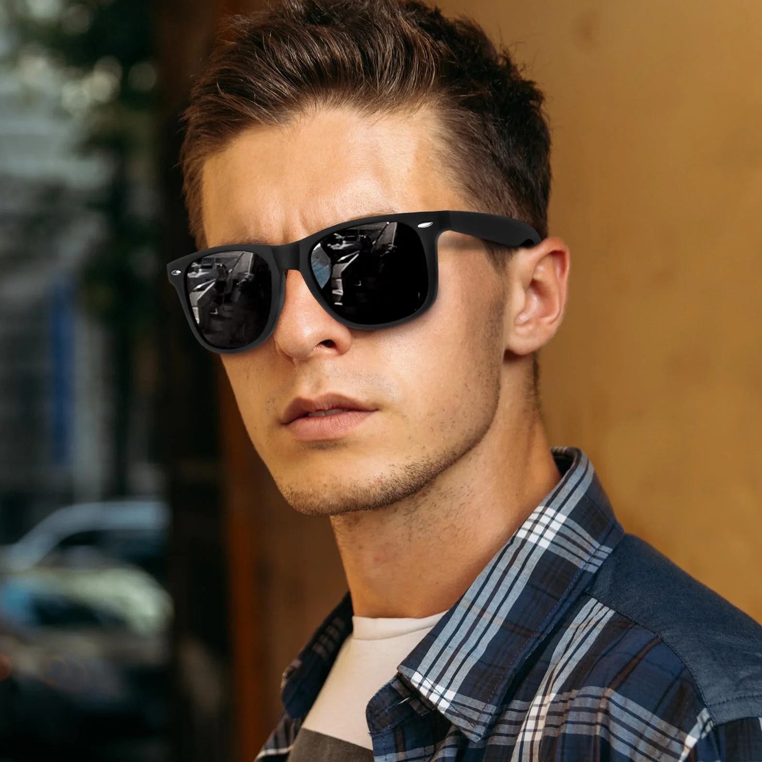 Okulary przeciwsłoneczne Polarized Męskie kwadratowe okulary przeciwsłoneczne Retro Ochrona UV400 Klasyczne okulary przeciwsłoneczne dla mężczyzn i kobiet Jazda samochodem Wędkarstwo Sport