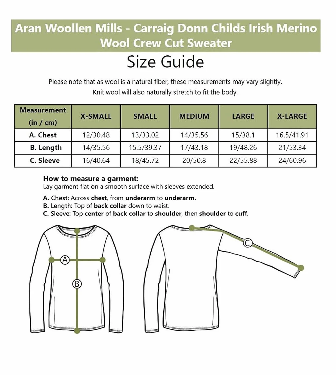 Irlandzki sweter z dzianiny, sweter wełniany, okrągły dekolt, z wełny merynosów, dla dzieci, chłopców i dziewczynek