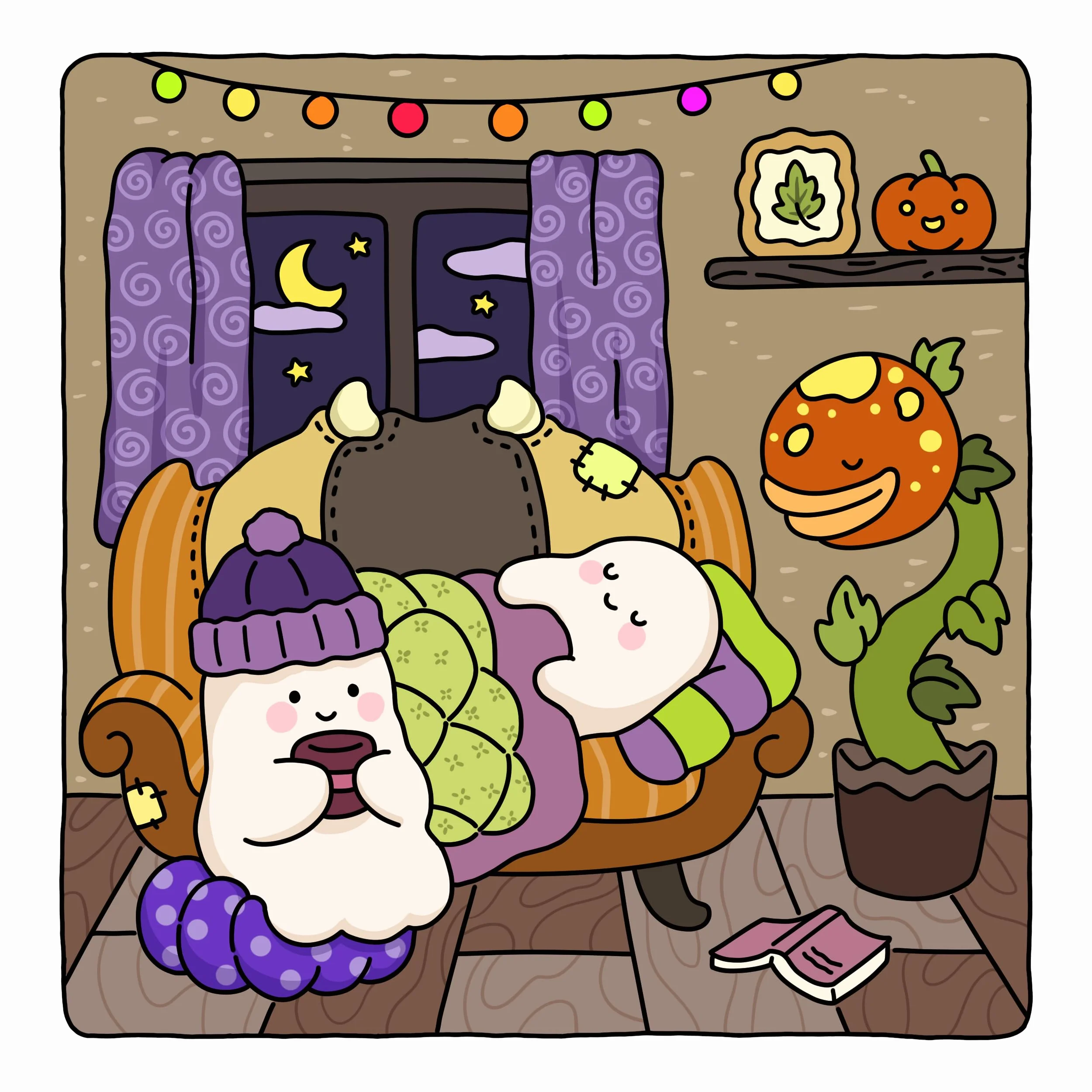 Spooky Fuzzy: Cute Creepy Coloring Book for Adults and Teens for Relaxation