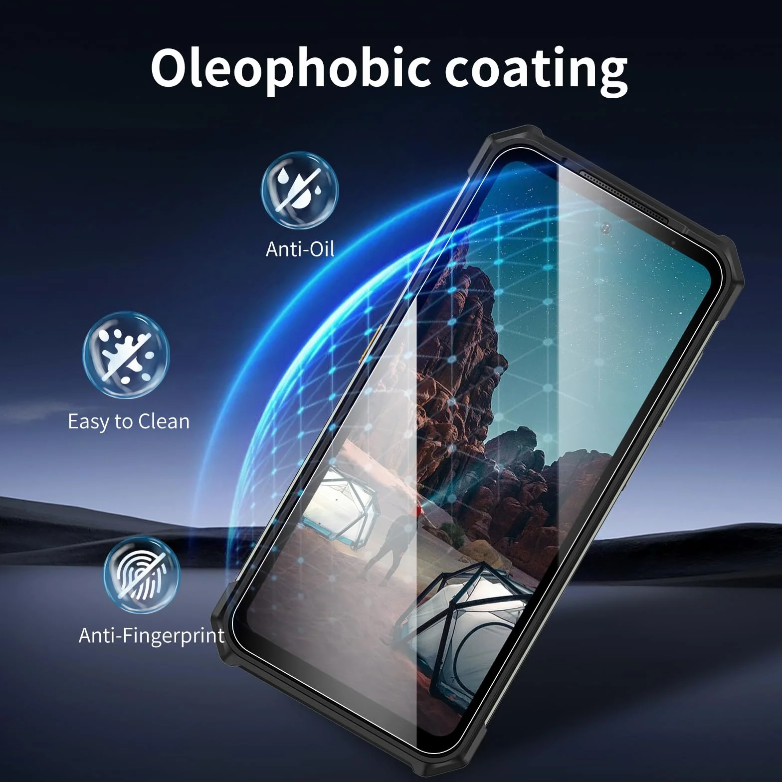3-pak szkła pancernego do Ulefone Armor 24, bez zarysowań, twardość 9H, ultratrwałe, bez pęcherzyków powietrza, folia ochronna na wyświetlacz HD, odporne na uderzenia
