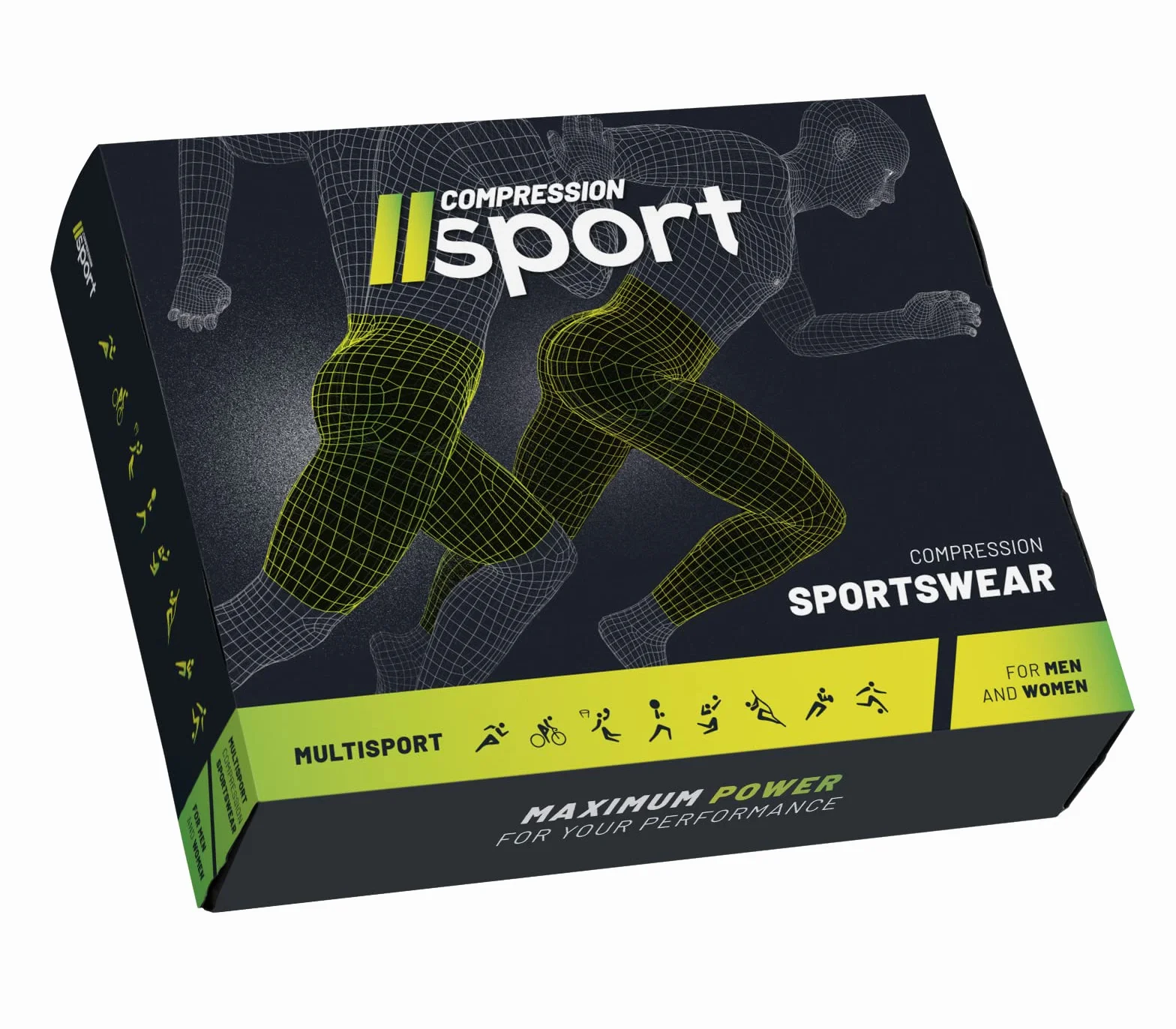 Relaxsan Sport 8050 - Leggings Sportivo Compressivo Running Unisex Uomo Donna