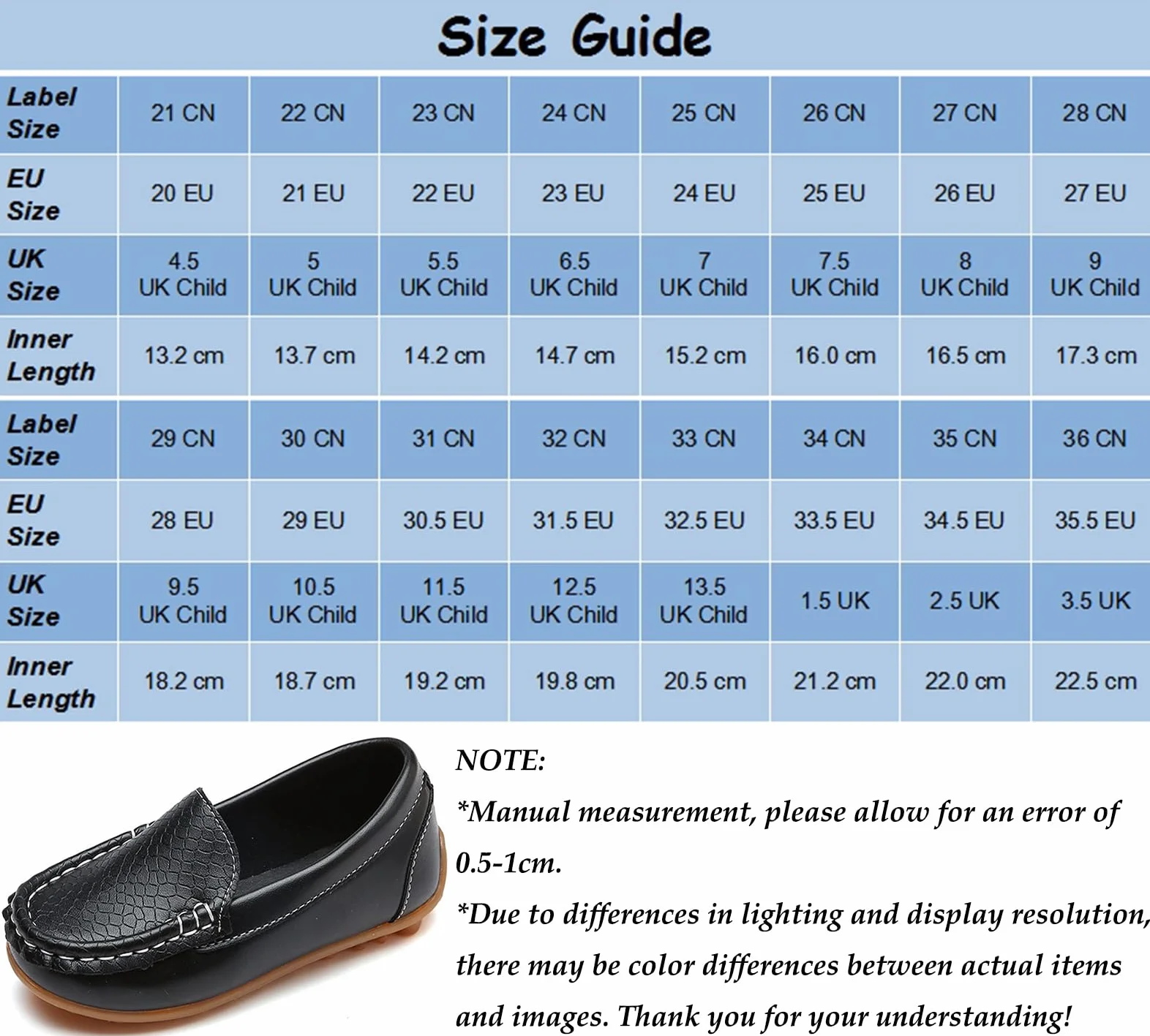 Skórzane mokasyny dla dzieci chłopcy dziewczęta moda loafers na co dzień łódź płaskie buty antypoślizgowe oksfordy wygodne buty do chodzenia, Czarny (Black), 24 EU