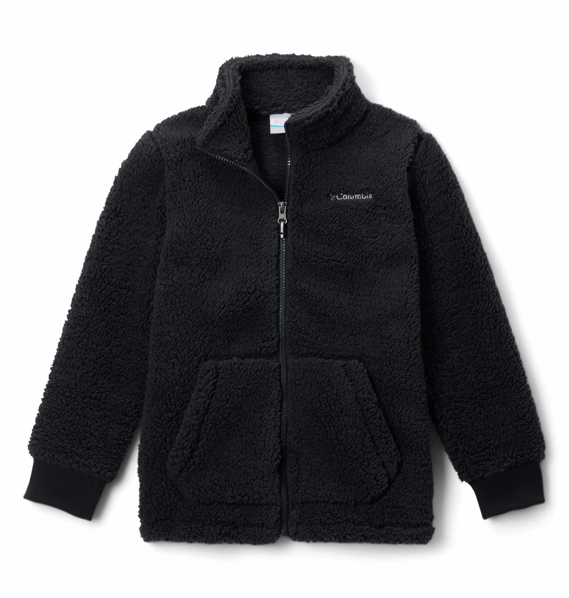 Columbia Youth Boys Rugged Ridge 2 Sherpa zamek błyskawiczny na całej długości, polar Sherpa, czarny, M
