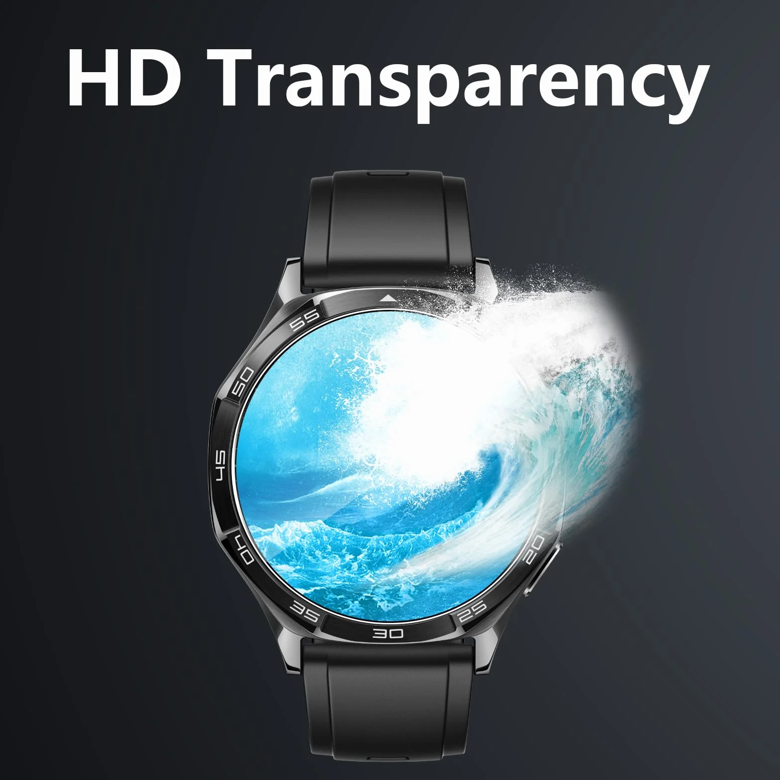 Folia ochronna do Huawei Watch GT5 46 mm do szkła pancernego, 3 sztuki folii ze szkła hartowanego, folia ochronna na wyświetlacz odporna na zarysowania do Huawei GT 5 46 mm, ultra cienka