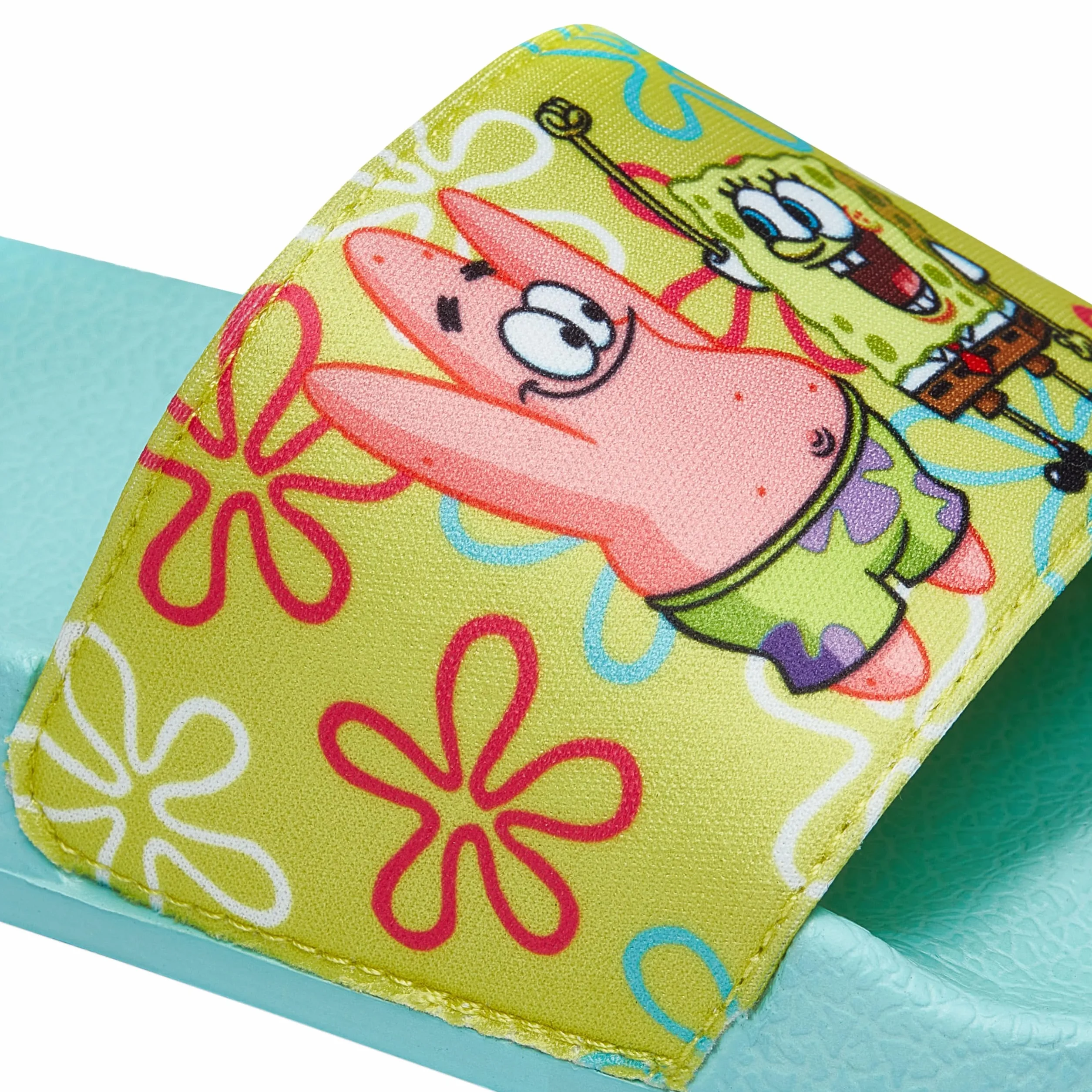 SPONGEBOB KANCIASTOPORTY Klapki dla chłopców | Klapki plażowe SpongeBob i Patrick | Letnie Sandały | Niebieski 36
