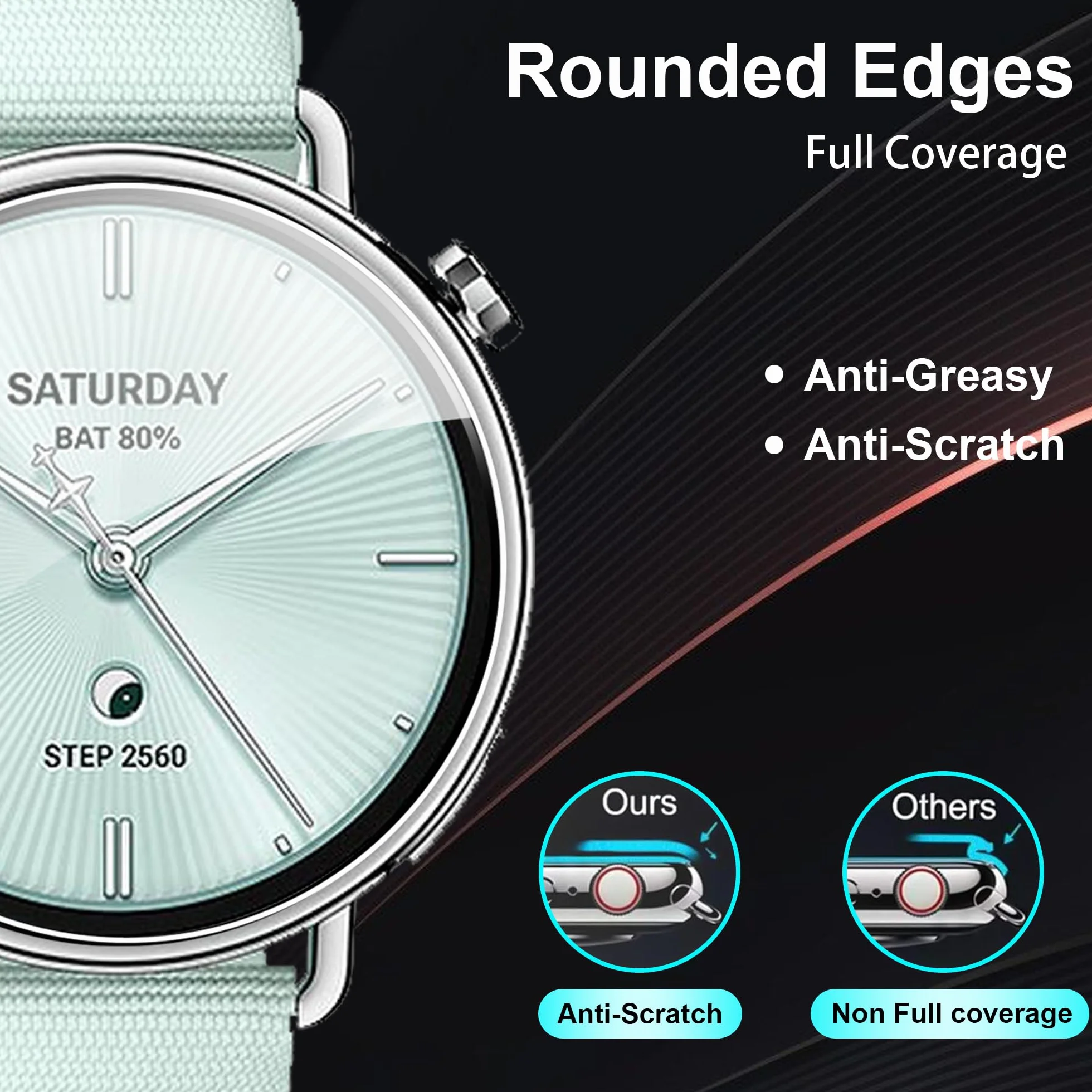 4 sztuki folii ochronnej do zegarka Xiaomi Watch S4 41 mm szkło pancerne, odporne na zarysowania, bardzo trwałe, folia ochronna na wyświetlacz HD
