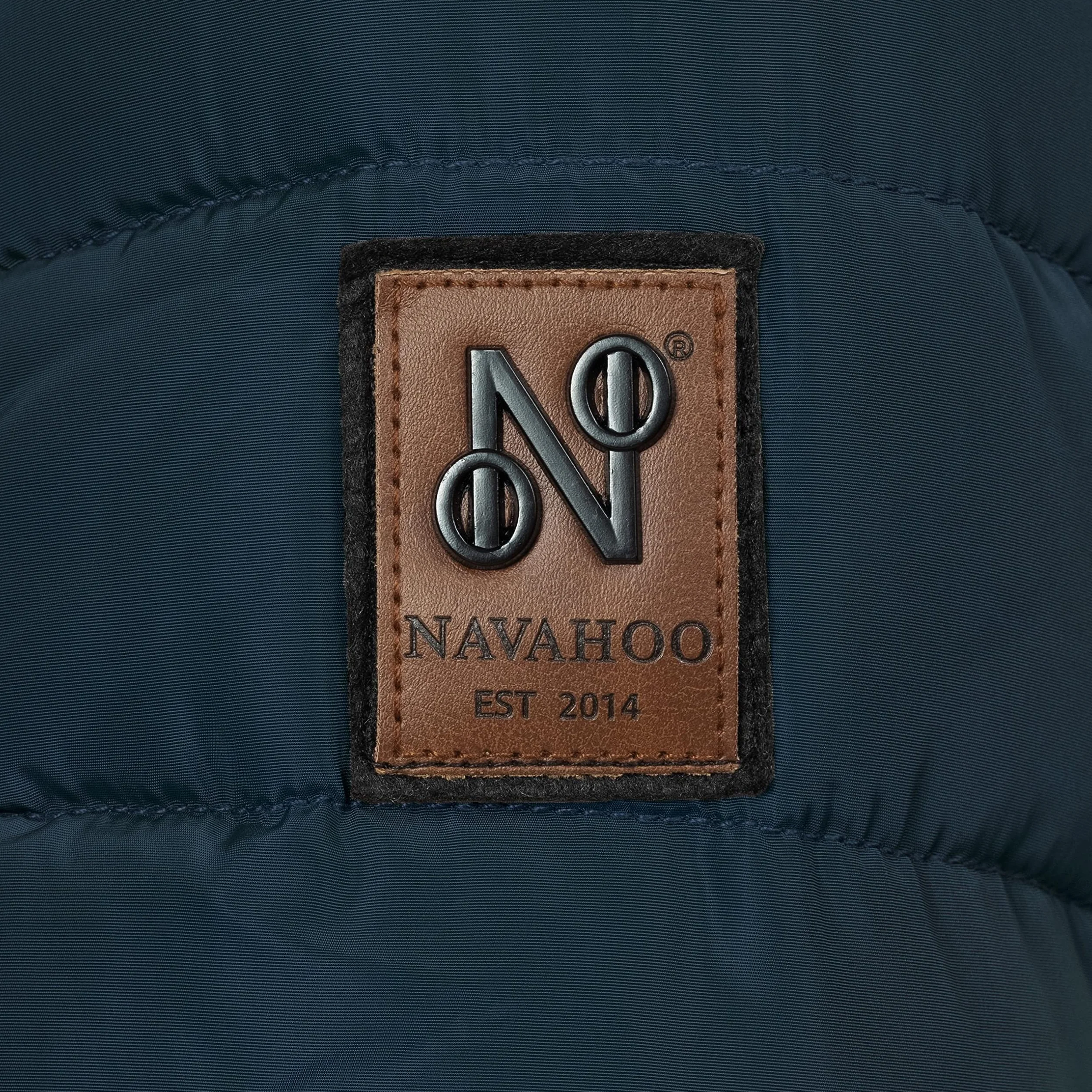 Navahoo Damski płaszcz zimowy ciepły płaszcz pikowany długi z kapturem Paula XS-XXL