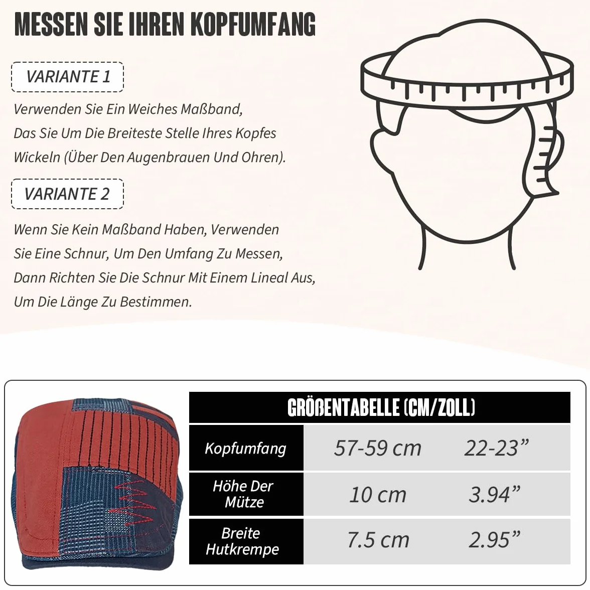 Męska czapka z daszkiem z daszkiem, patchworkowa czapka beret, czapka z daszkiem Gatsby Newsboy Cap czapka golfa