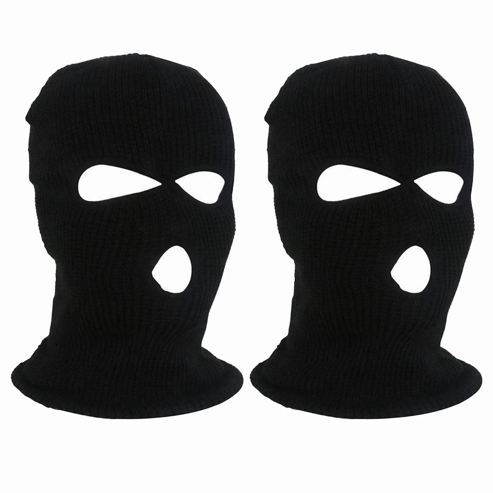 JSTHHTT Balaclava 2 sztuki, osłona twarzy na narty, 3 otwory, do użytku na zewnątrz, kominiarka, zimowa, wiatroszczelna, ciepła, dla kobiet i mężczyzn, do jazdy na rowerze, sportów na świeżym