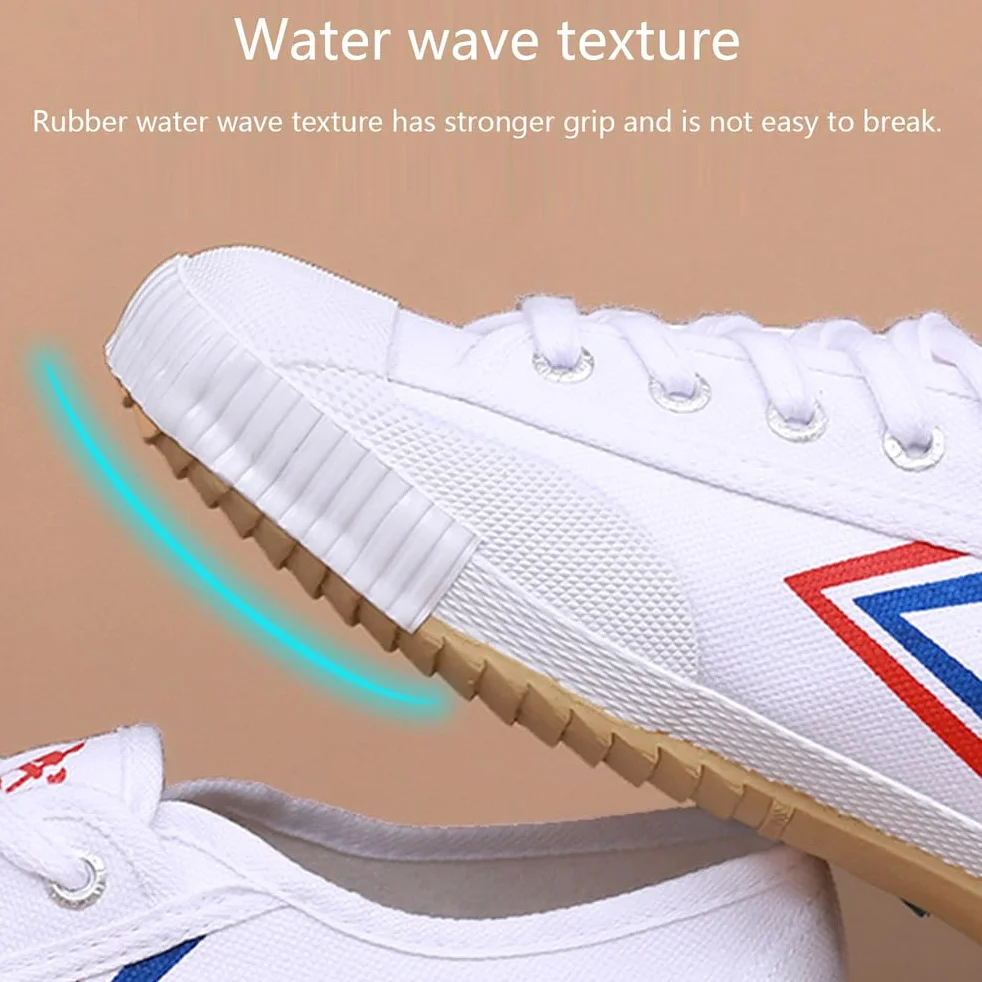 Buty do sztuk walki Unisex Tai-Chi Sneakers Shaolin Monk Buty do sztuk walki Moda Qigong Trainerss,White,40 EU