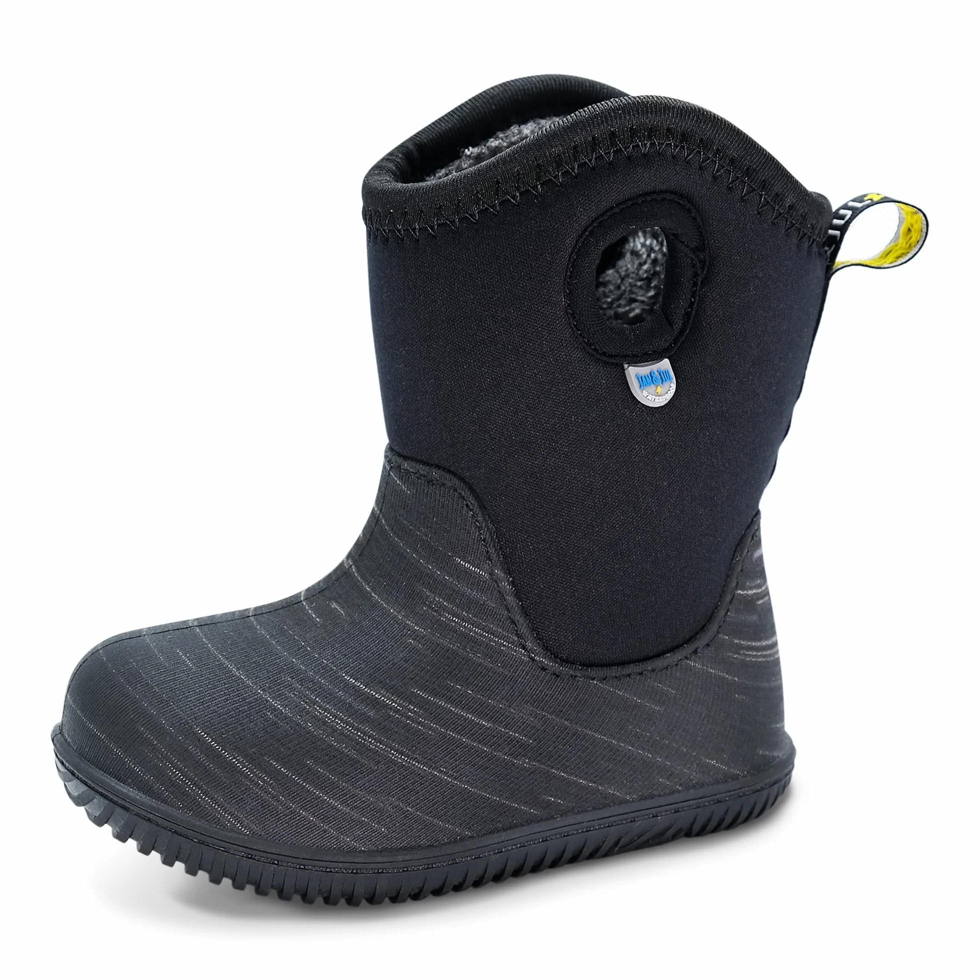 JAN & JUL Toasty-Dry Lite Wodoodporne buty zimowe (małe dziecko/dziecko), Czarny Czarny Brzoza, 27 EU