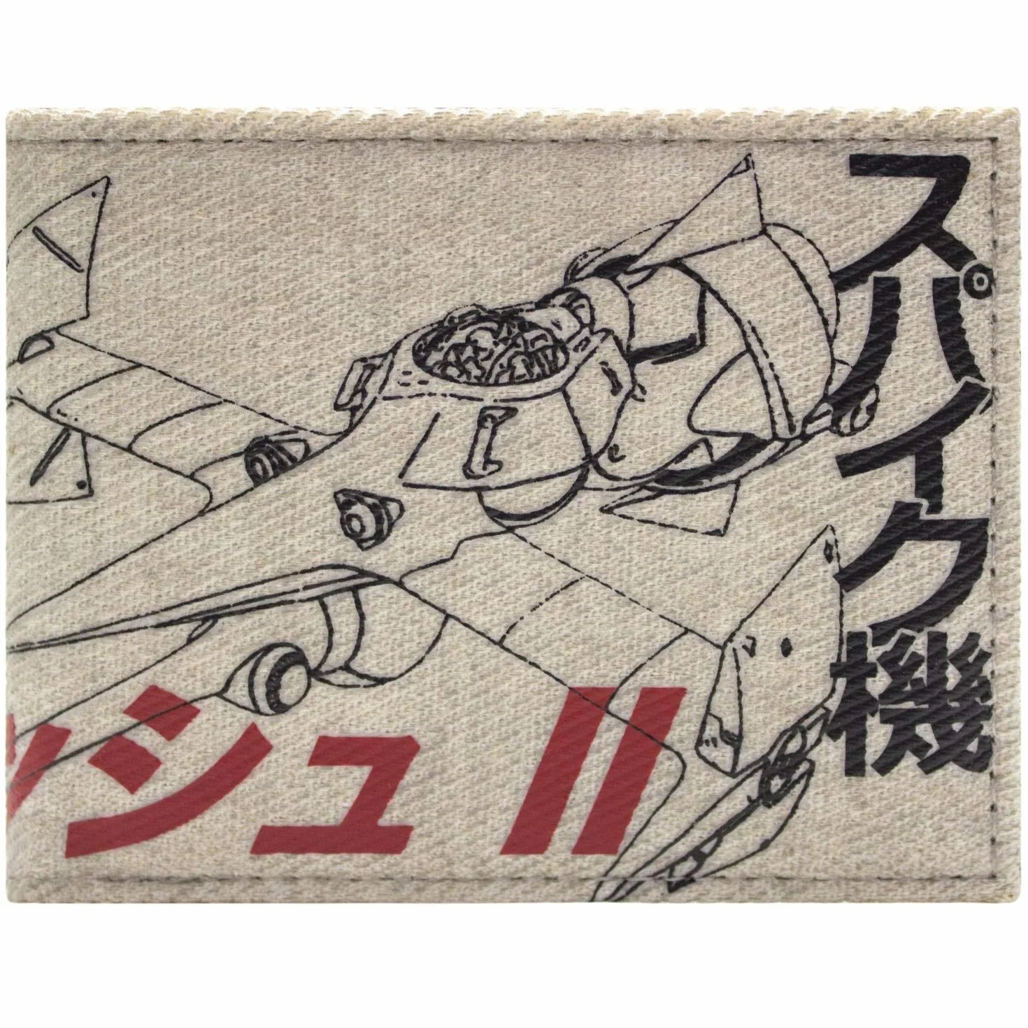 Cowboy Bebop Swordfish II Japoński Kosmiczny Portfel/Sakiewka Dwuskrzydłowy Posiadacz Dowodu Osobistego & Przegródka Na Karty, Kremowy