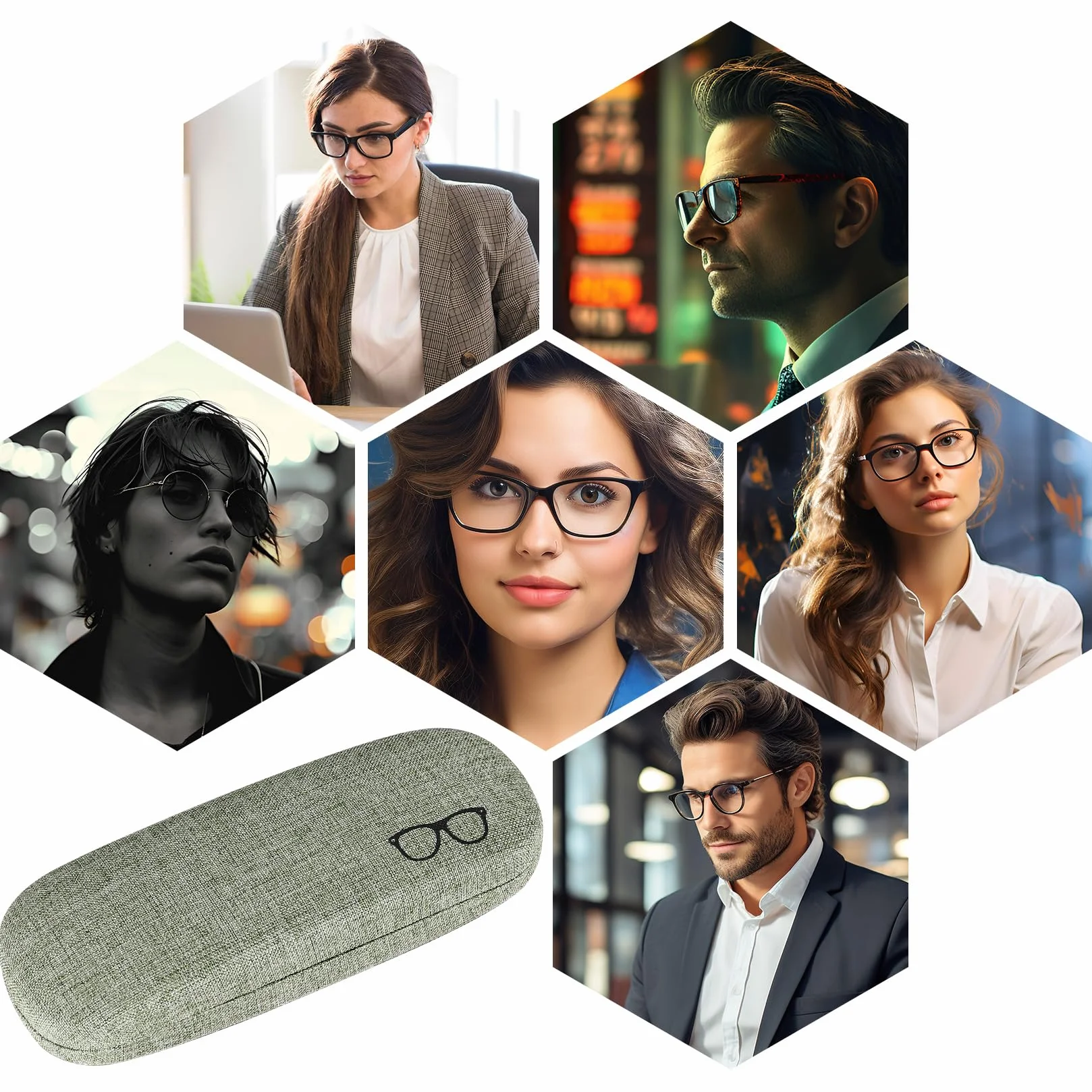 Twarde etui na okulary, 4 sztuki, twarde etui na okulary, przenośne etui na okulary, etui na okulary przeciwsłoneczne, twarde etui na okulary dla kobiet, mężczyzn, okulary przeciwsłoneczne, 4 kolory,