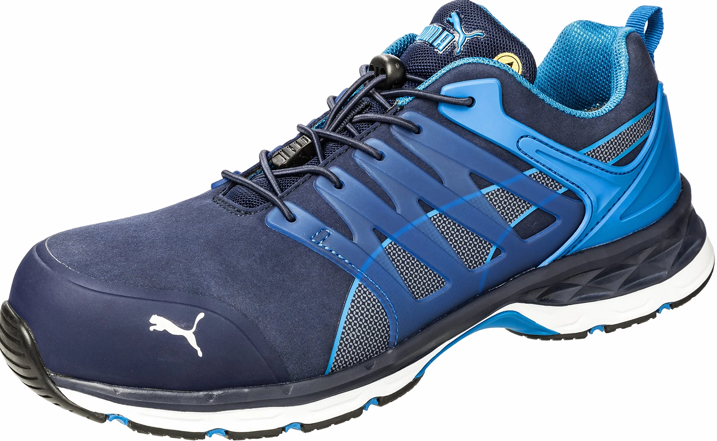 PUMA Safety Velocity 2.0 Blue Low buty robocze, buty ochronne, S1P SRC, czapka z włókna szklanego dla mężczyzn