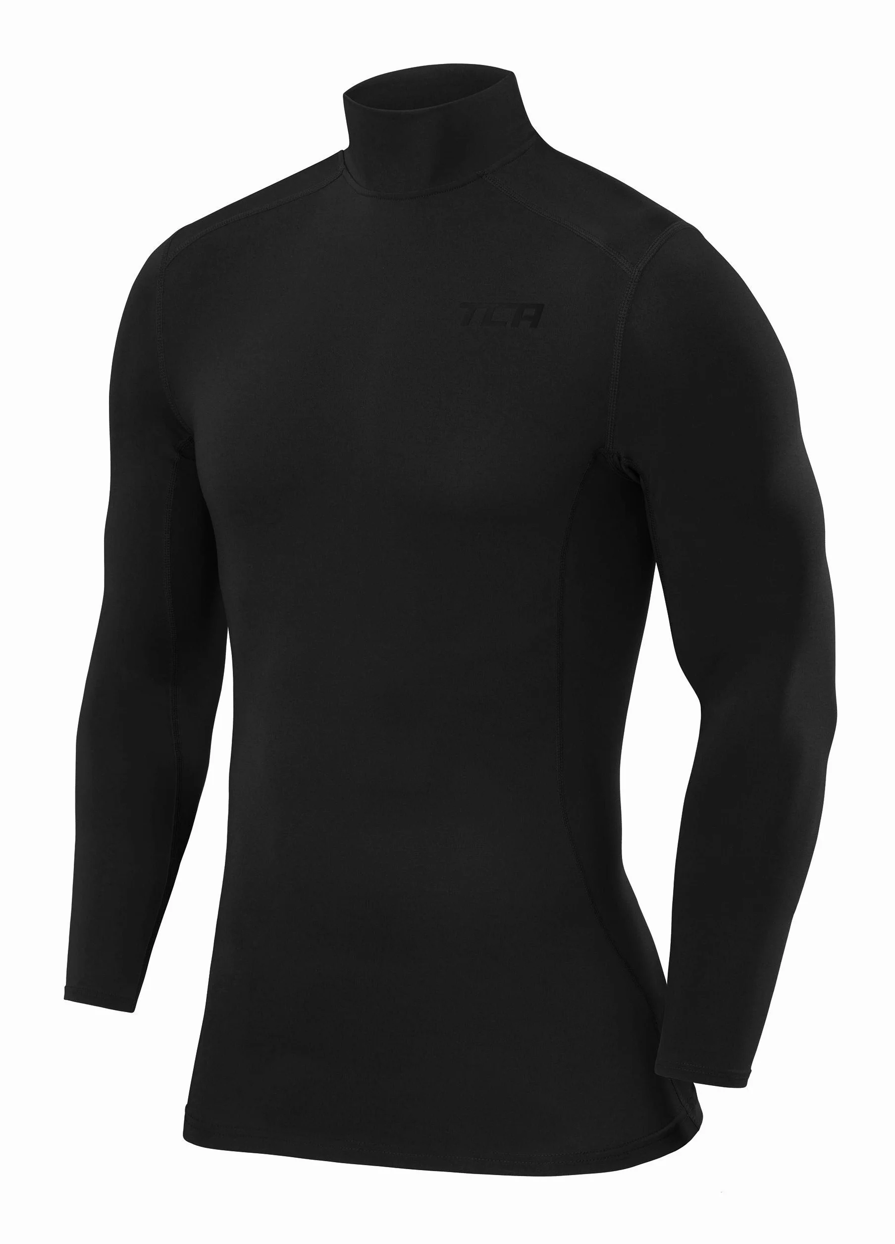 TCA Meskie Pro Performance Koszulka termoaktywna z dlugim rekawem i kompresja - Mock Neck