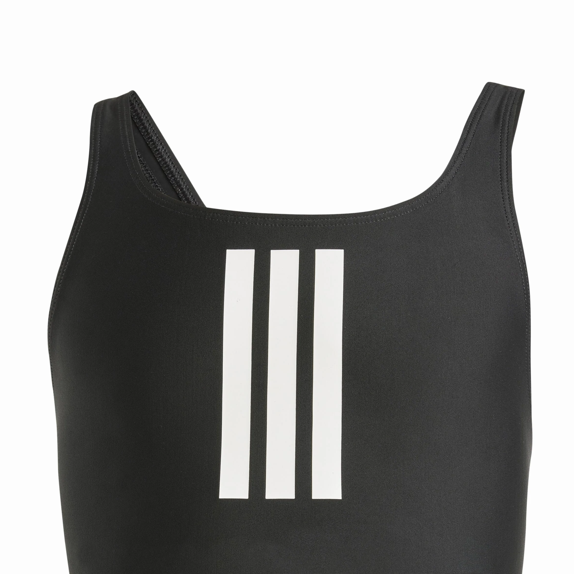 adidas Dziewczynki 3-Stripes Swimsuit Kids Swimwear, Black/White, 11-12 Years