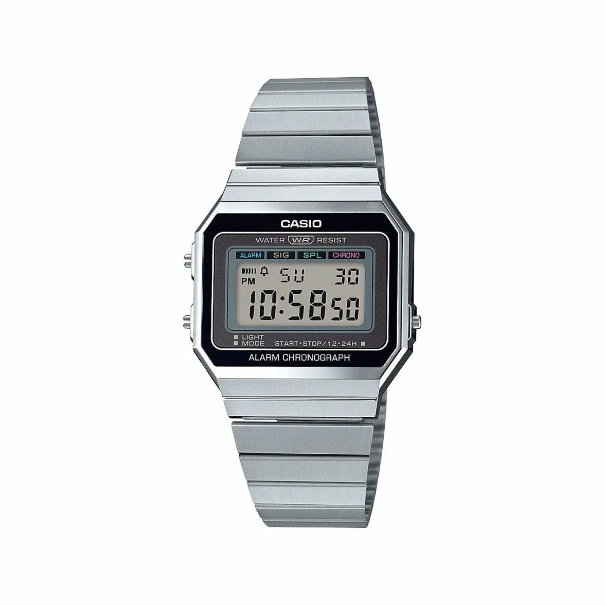 Zegarek retro Casio A700WE-1AEF Unisex srebrny chronometr