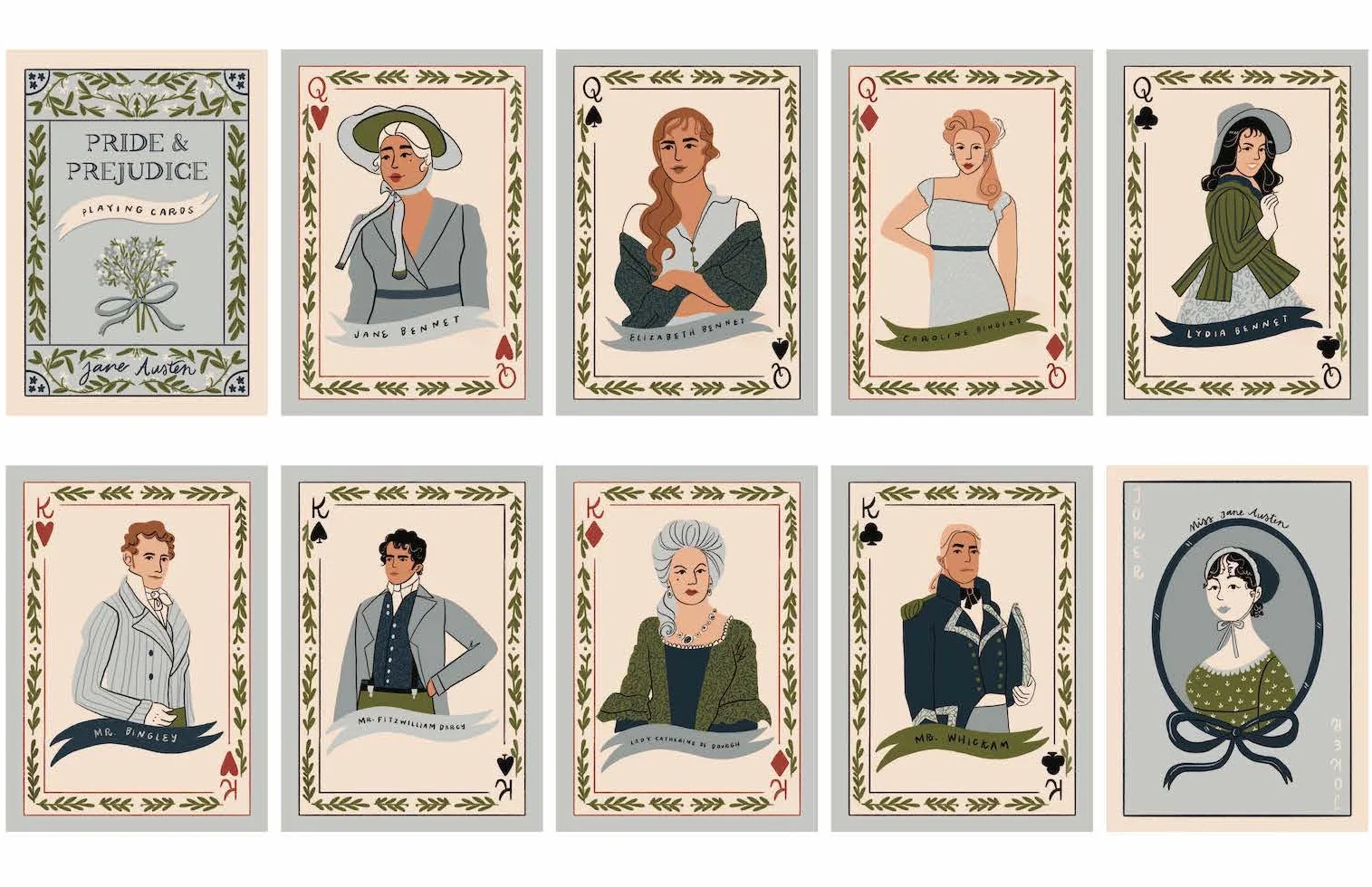 Literary Suits: Jane Austen Collection: Playing Cards for Austenites: Playing Cards for Austenites