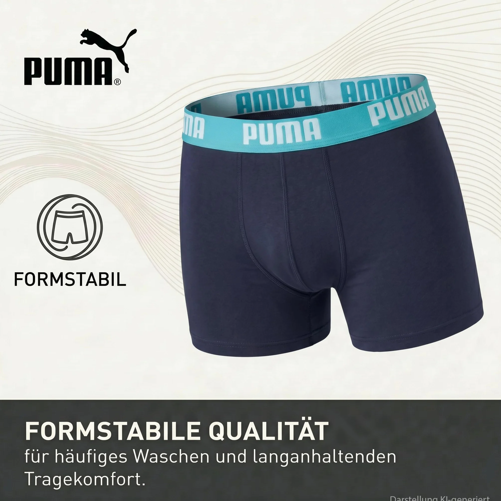 PUMA Bokserki chłopięce (5 sztuk), Atrament indyjski/turkus, 170-176
