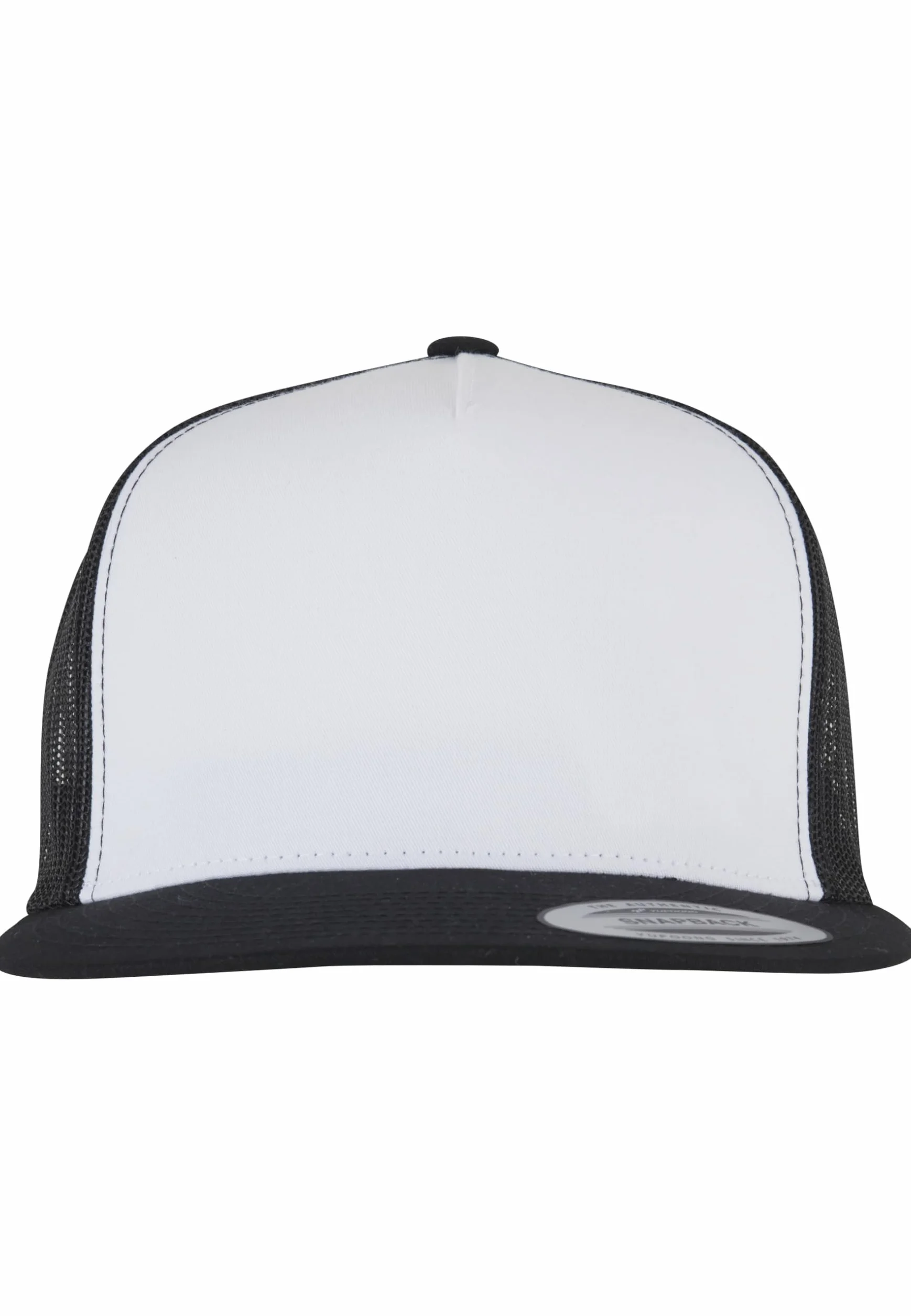Flexfit Unisex Classic Trucker Cap, czapka damska i męska, dostępna w 4 kolorach, rozmiar uniwersalny, Blk/Wht/Blk, Rozmiar uniwersalny