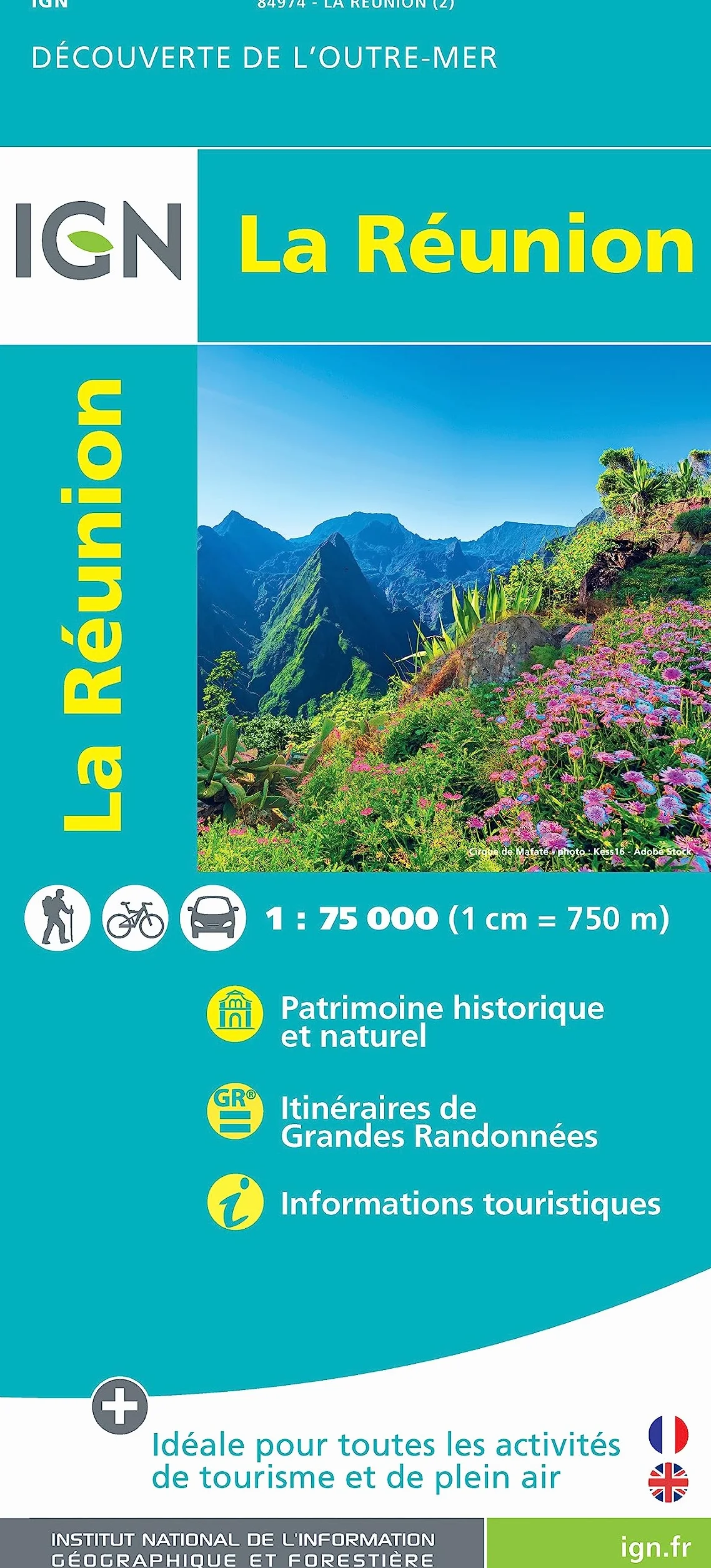 84974 La Reunion 1/75.000: 974