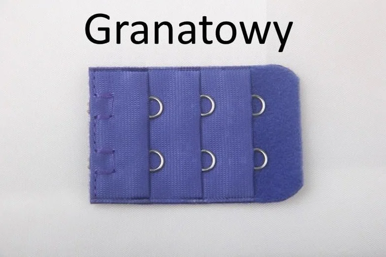 Krótka przedłużka do stanika, dwa zaczepy 2 haftki Model P441 Granatowy