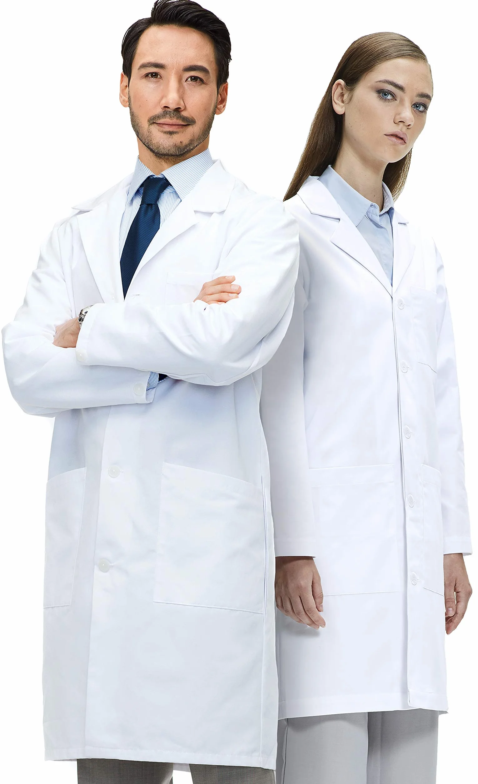 Płaszcz laboratoryjny, unisex, męski i damski, długość 102 cm, biały