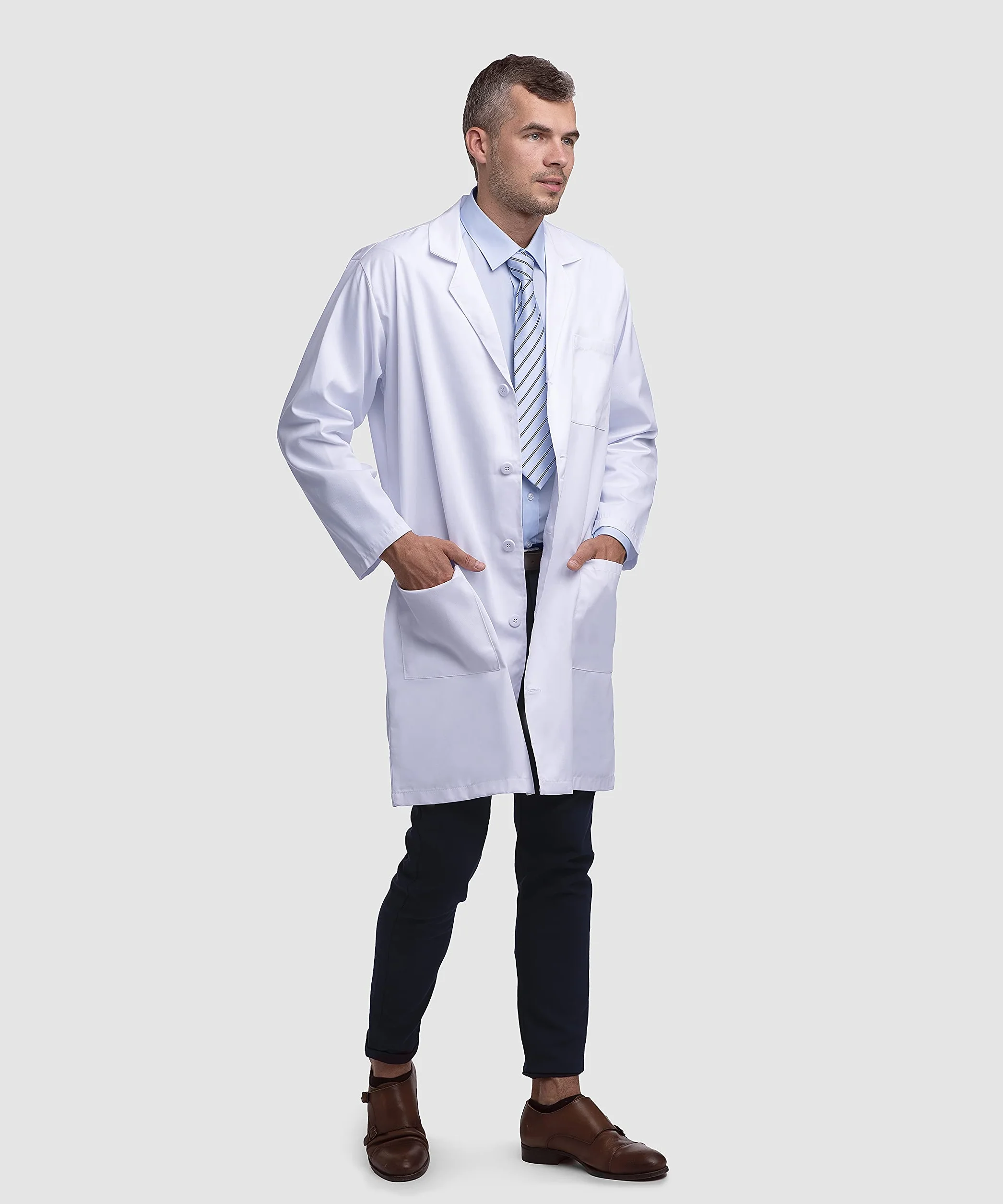 Płaszcz laboratoryjny, unisex, męski i damski, długość 102 cm, biały