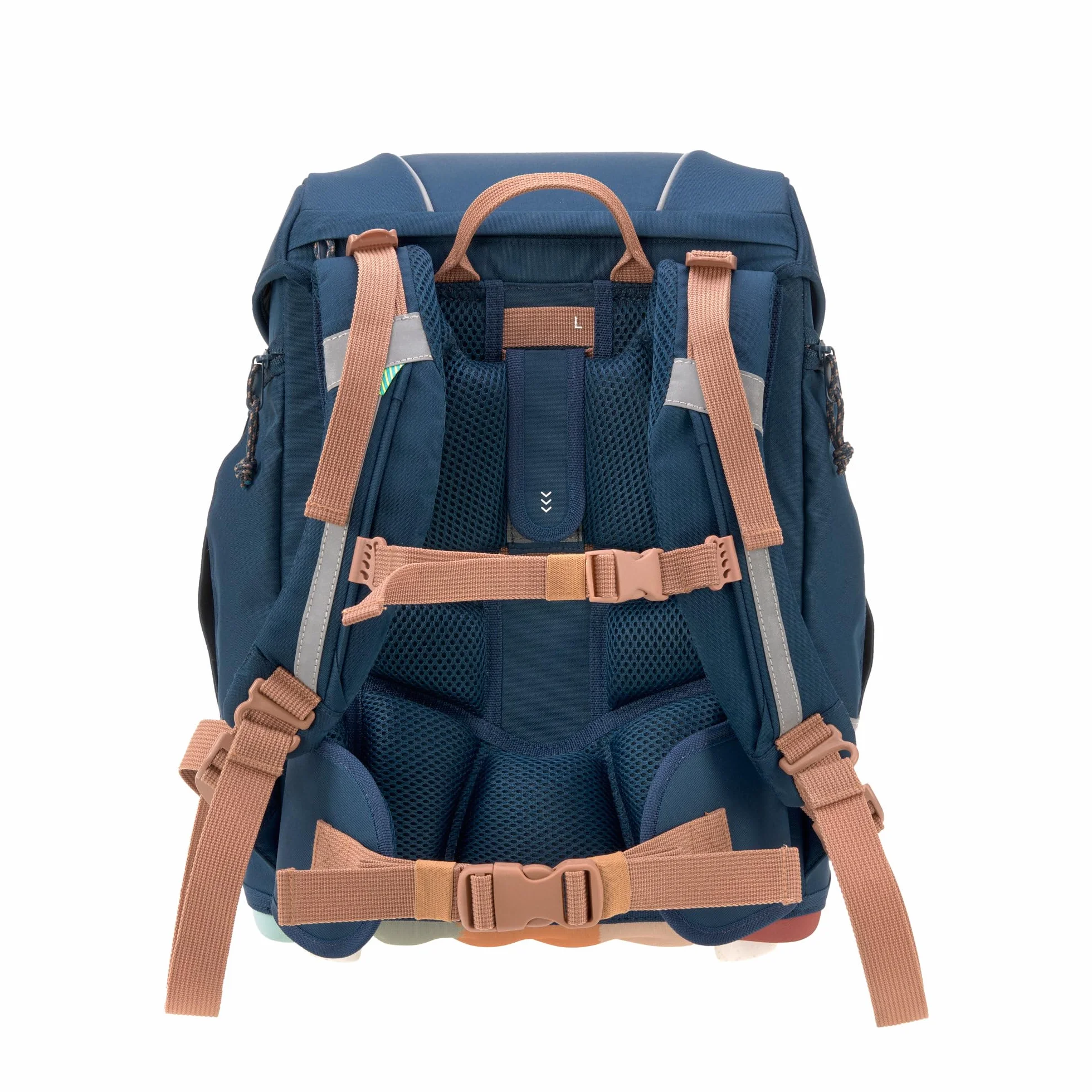 LÄSSIG 7-częściowy zestaw z tornistrem dla dzieci/School Set Boxy Unique navy, grantowy, Einheitsgröße, Casual