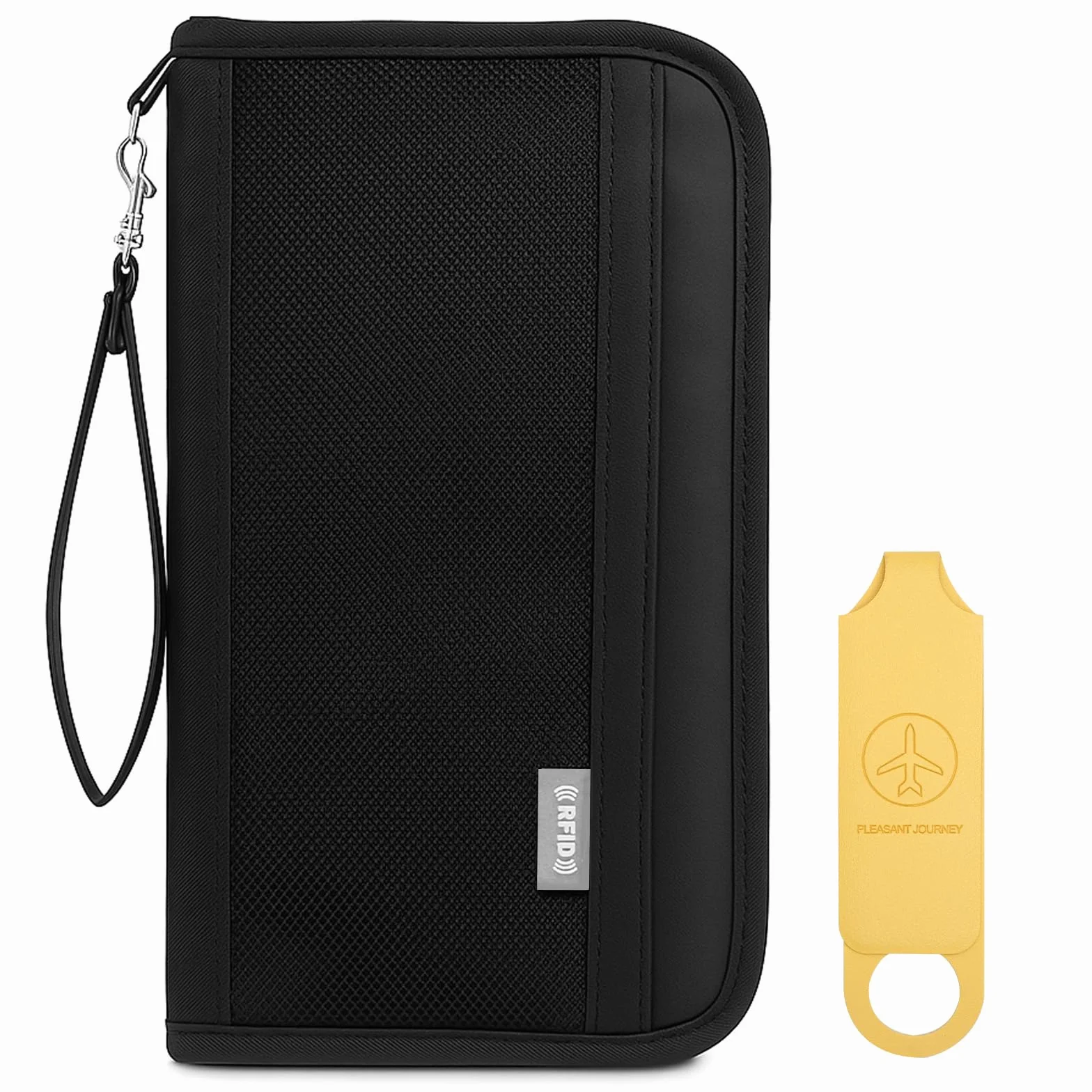 Organizer na paszport z zawieszką bagażową, etui na paszport z blokadą RFID, organizer na dokumenty podróżne, przenośne etui na paszport, etui na dowód osobisty dla kobiet i mężczyzn