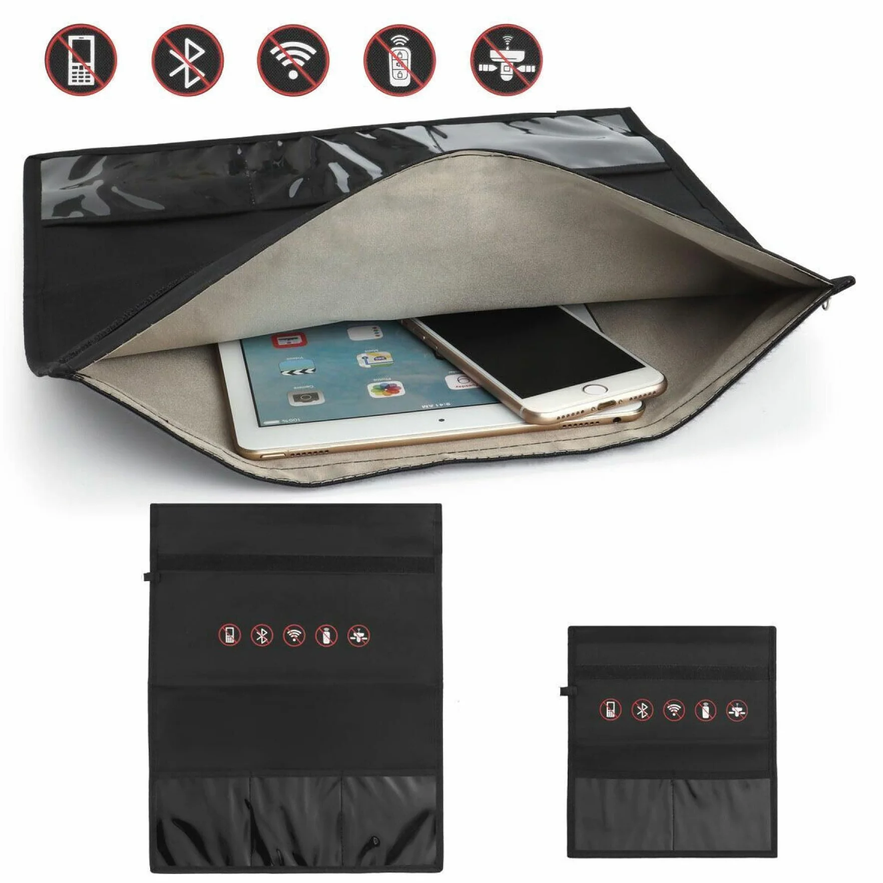Torba Faraday z osłoną blokującą sygnał RFID, duża torba na laptopa, mała/duża (25 * 28 cm)