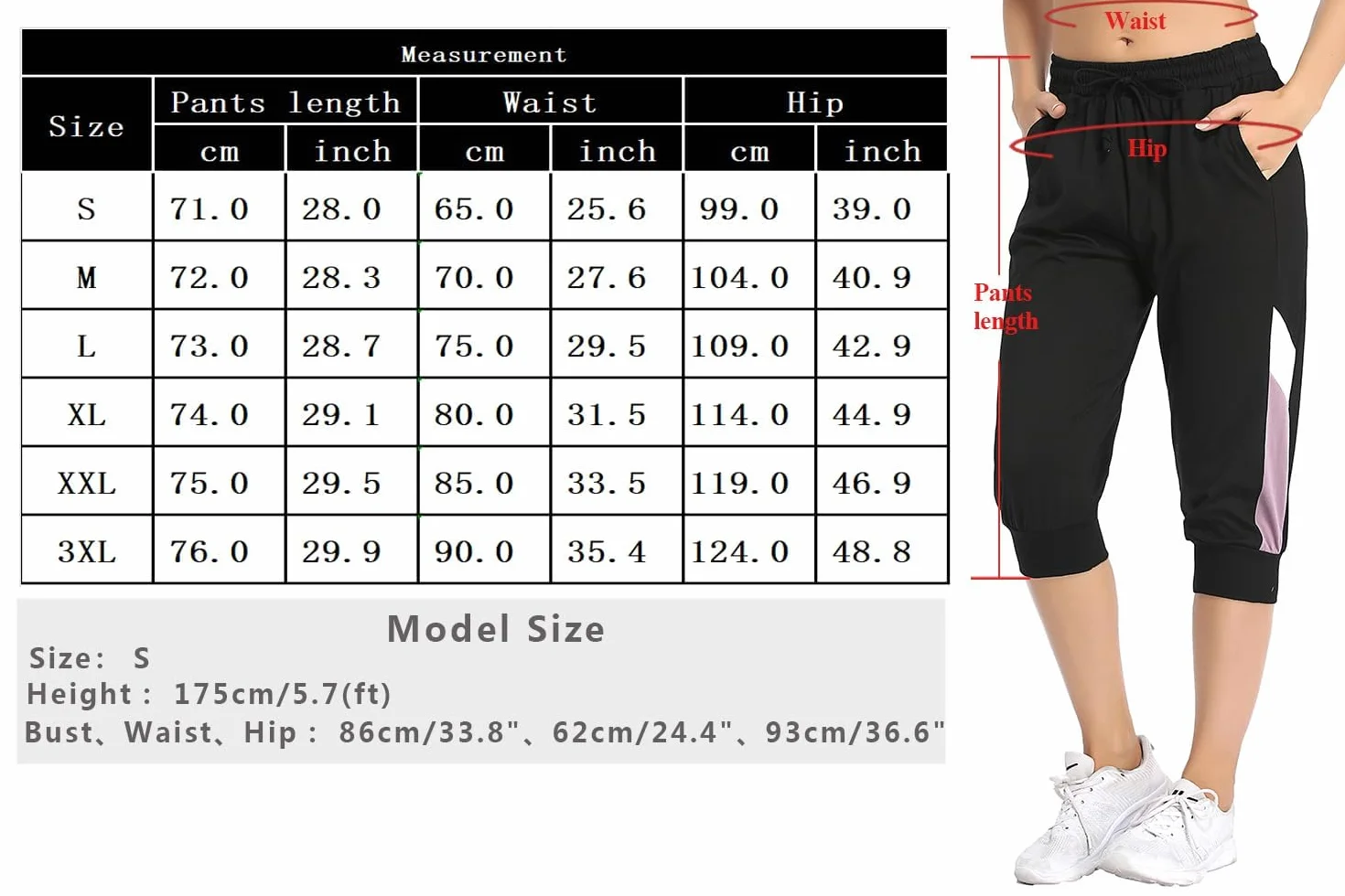 Marvmys Spodnie dresowe 3/4 Damskie 100% Bawełniane Spodnie Sportowe Damskie Letnie Spodnie Sportowe Damskie Spodnie Sportowe Damskie Casual Trening Wear Jogging Midi Spodnie do Jogi Damskie Z