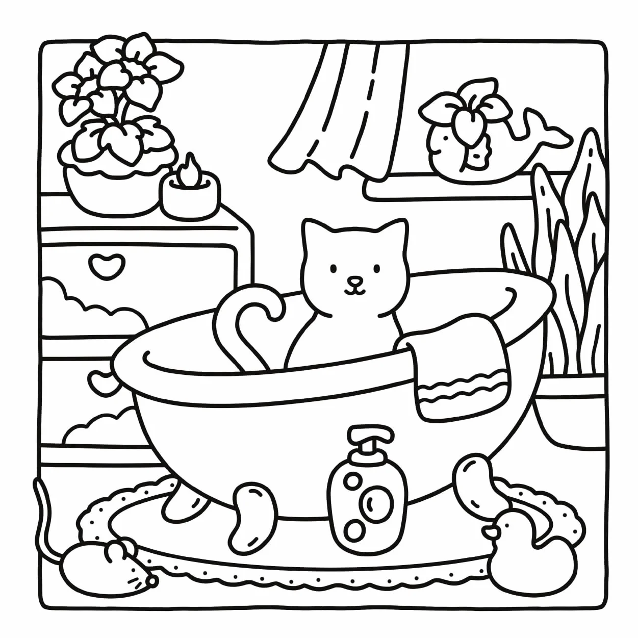 Cat Moments: Meow Life Coloring Book