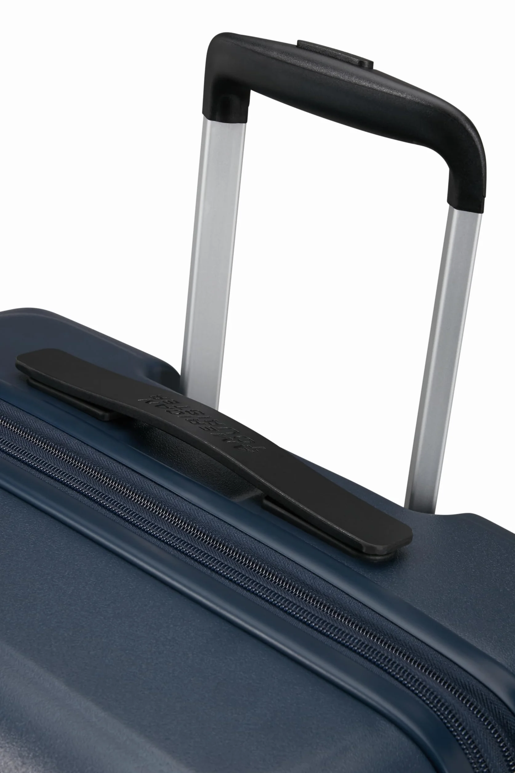 American Tourister Aerotech - 3-częściowy zestaw bagażowy z twardą skorupą (do przenoszenia, średni, duży) rozszerzalny zestaw wózków z zamkiem TSA - niebieski (metaliczny granat)