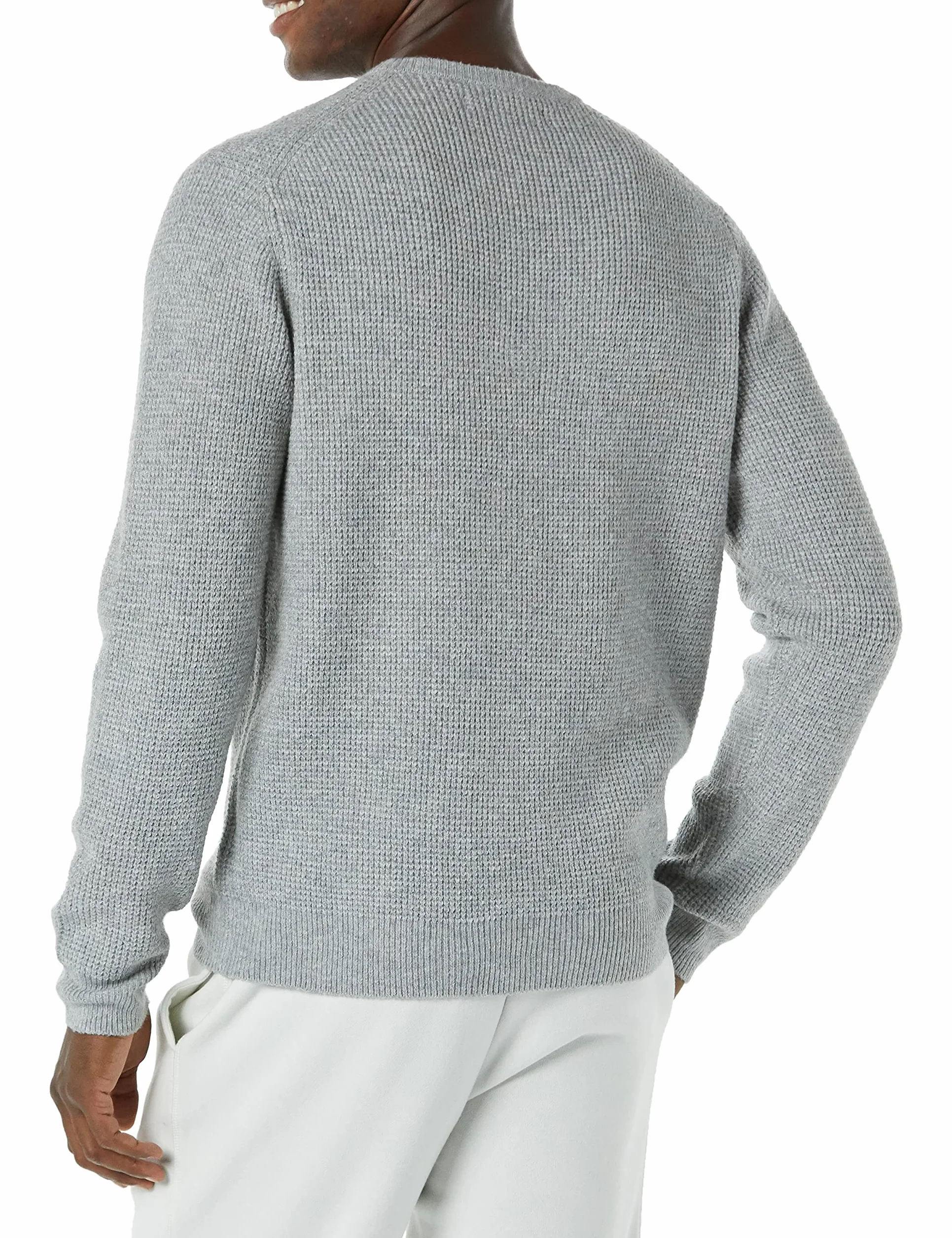 Amazon Essentials Sweter Mężczyźni Long-sleeve Soft Touch Waffle Stitch Crewneck Sweater (1 w zestawie)