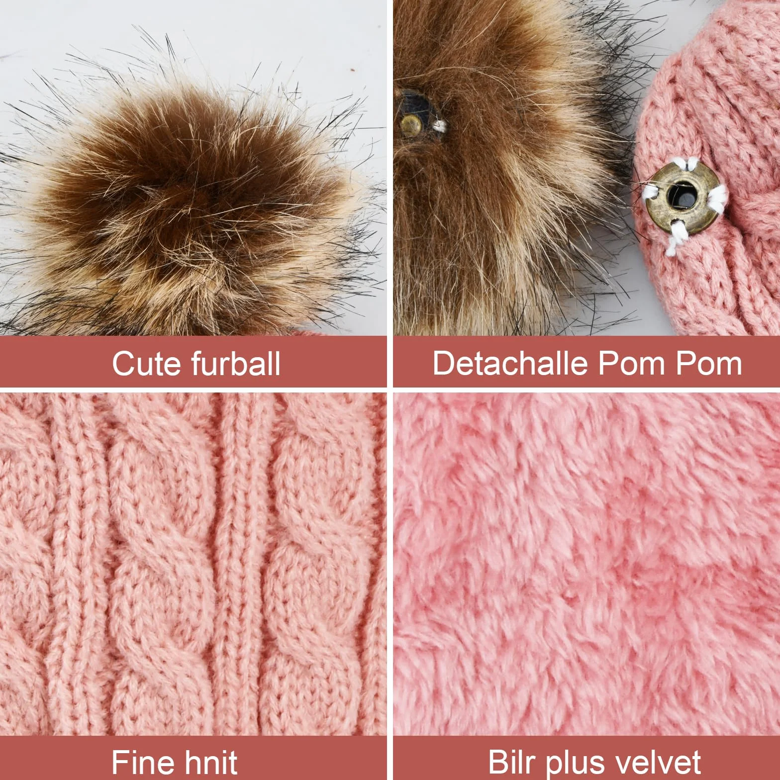 volumoon Zestaw 3 czapek, szalików, rękawiczek dla dzieci, czapka beanie, okrągły szal z polarową podszewką, zestaw ciepły, zimowy zestaw dzianin, czapka szalik i rękawiczki dla chłopców, dziewcząt w