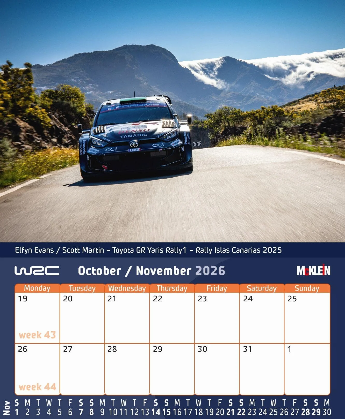 2026 Desktop Rally Calendar: History meets the Present