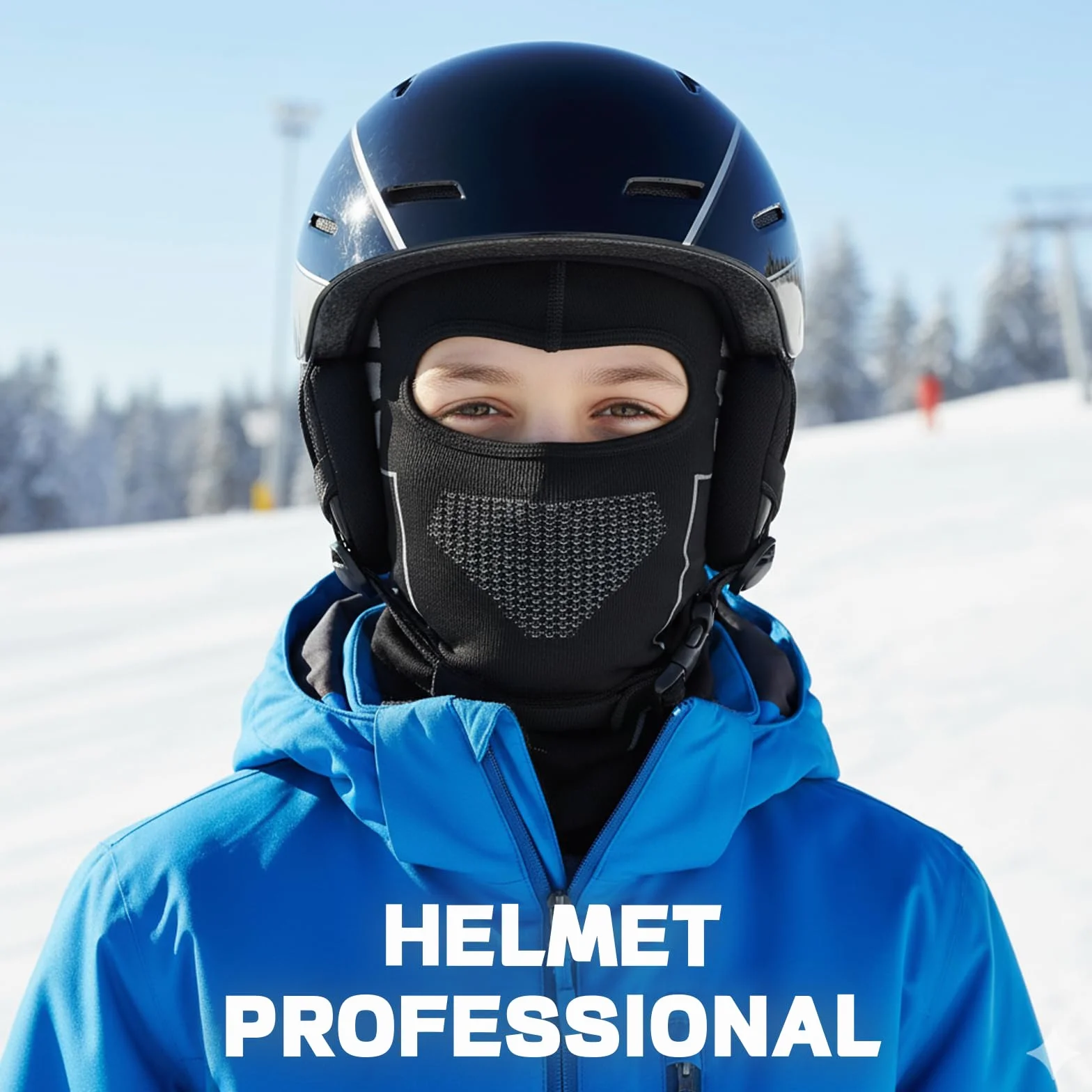 TAGVO Kominiarka dla dzieci, maska na całą twarz, profesjonalny sport, elastyczna, Brethable, lekka, anty-UV, jazda na rowerze, kominiarka, maska narciarska, czapka pod kask, ocieplacz na szyję, dla