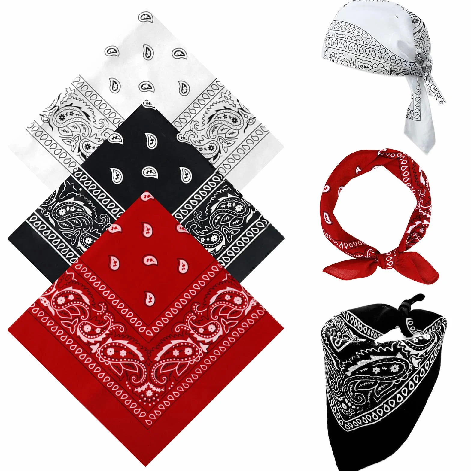 sularpek Bandana, bandana, chusta na głowę dla kobiet i mężczyzn, bandana z oryginalnym wzorem Paisley, nakrycie głowy