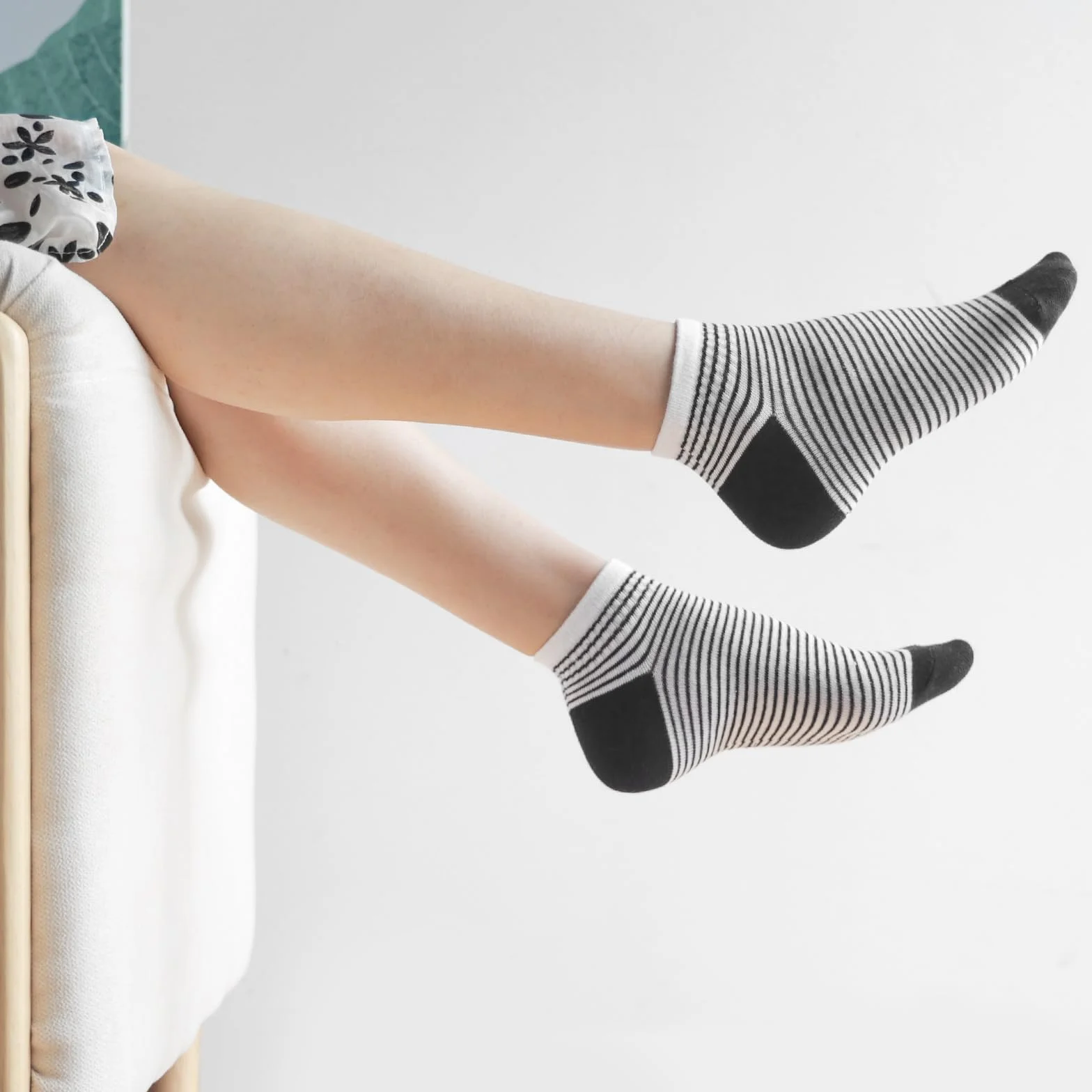 Damskie skarpeta do sneakersów 35-38 39-42, 10 par bawełnianych krótkich skarpet dziewczęcych, wielokolorowe skarpety z kropkami w paski, czarny zestaw