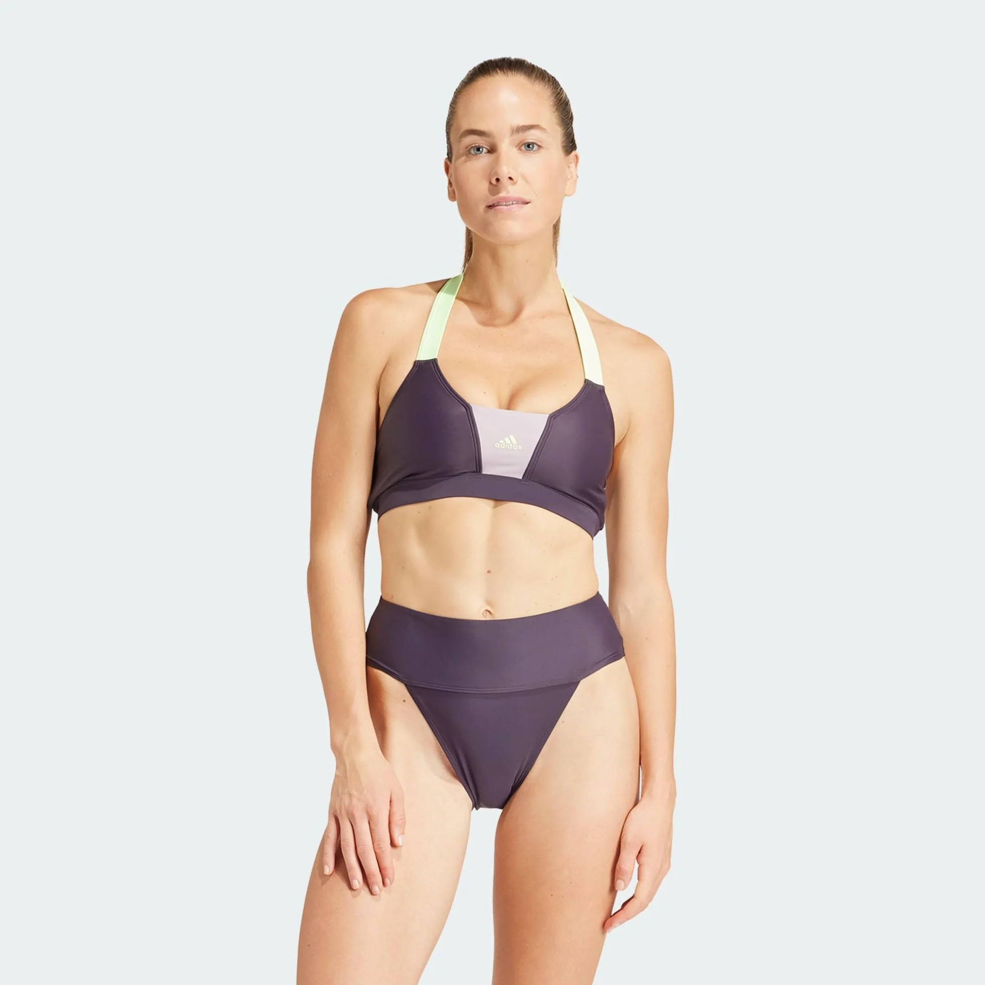 adidas Kobiety Sportswear Colorblock Bikini, Aurora Black/Preloved Fig, XS