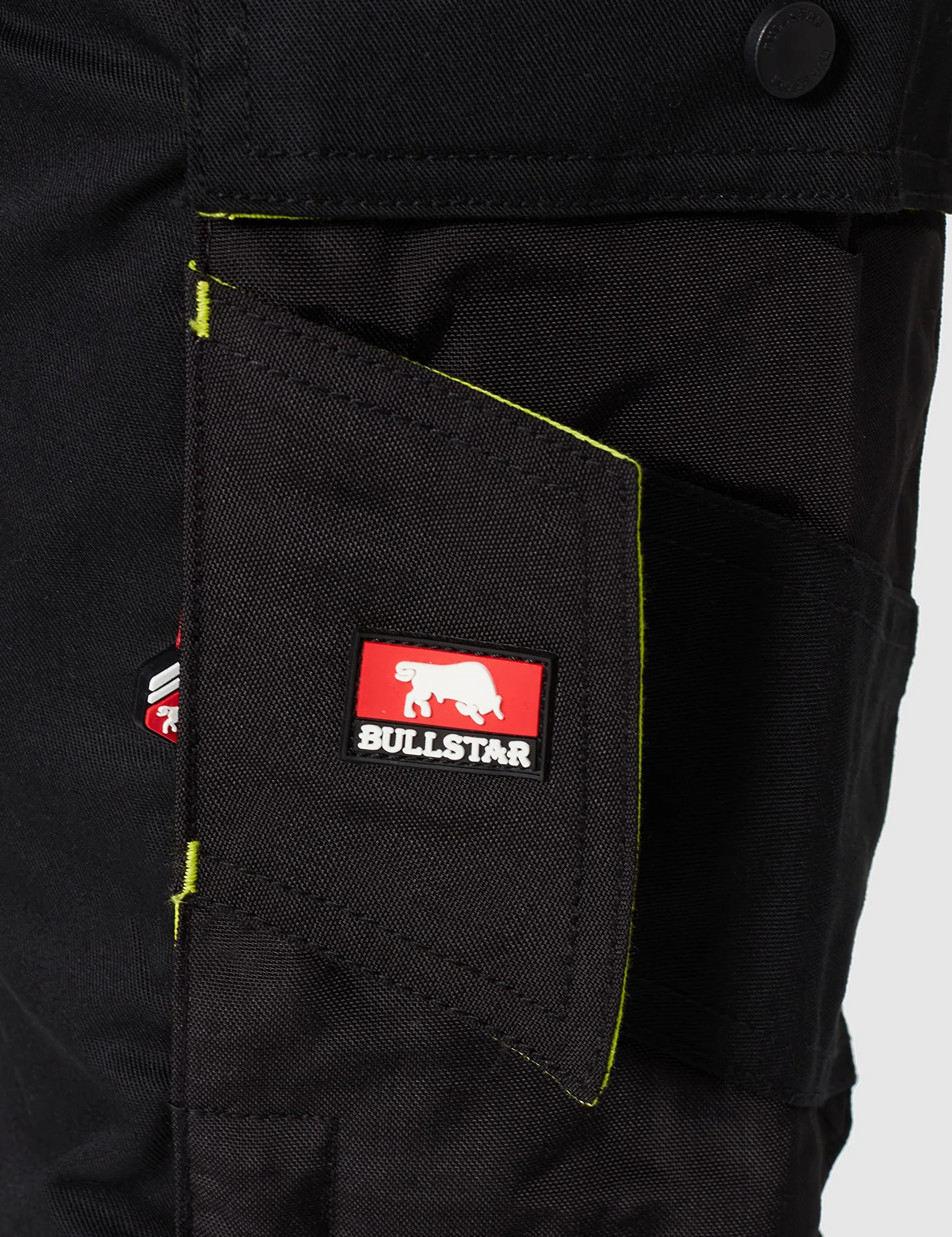 Bullstar Spodnie robocze ULTRA z rozciągliwym ściągaczem easy-more, zamki wentylacyjne, nowoczesna odzież robocza, czarny (schwarz 100), 46