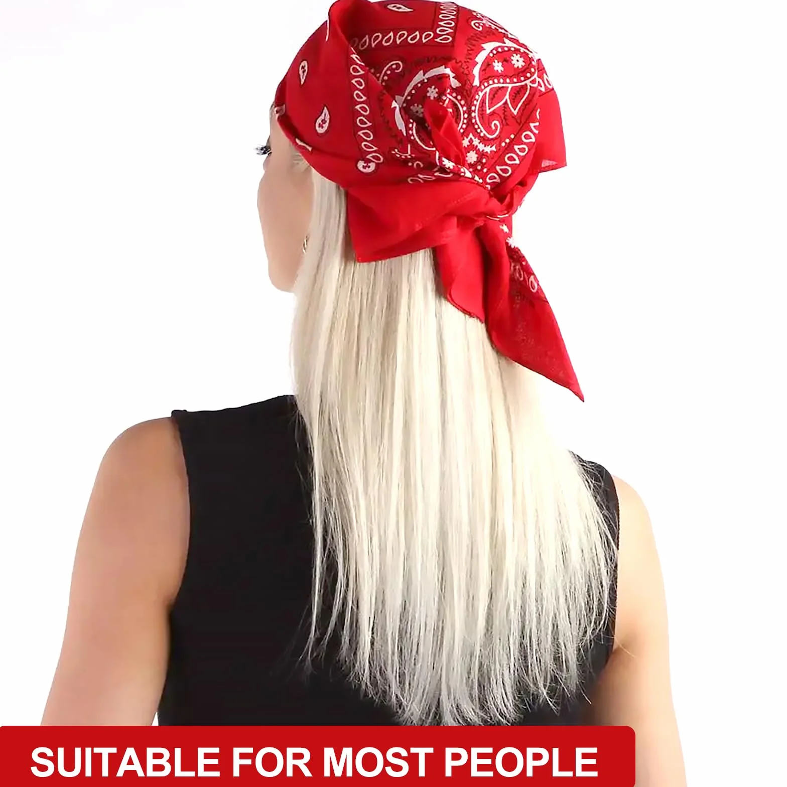 sularpek Bandana, Bandana dla kobiet i mężczyzn, szal z wzorem paisley, uniseksowe szale, szale z wzorem paisley na głowę, szale na włosy, szale na nadgarstek, szale dla motorzystów (55 x 55 cm