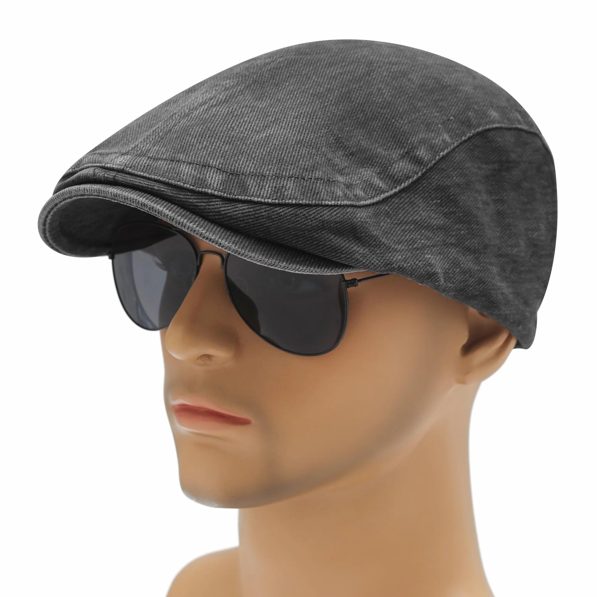 ZLYC Bawełniany kaszkiet męski, czapka na lato, Scally, Ivy, Gatsby, beret gazeciarza, kierowcy taksówki, czapka myśliwska