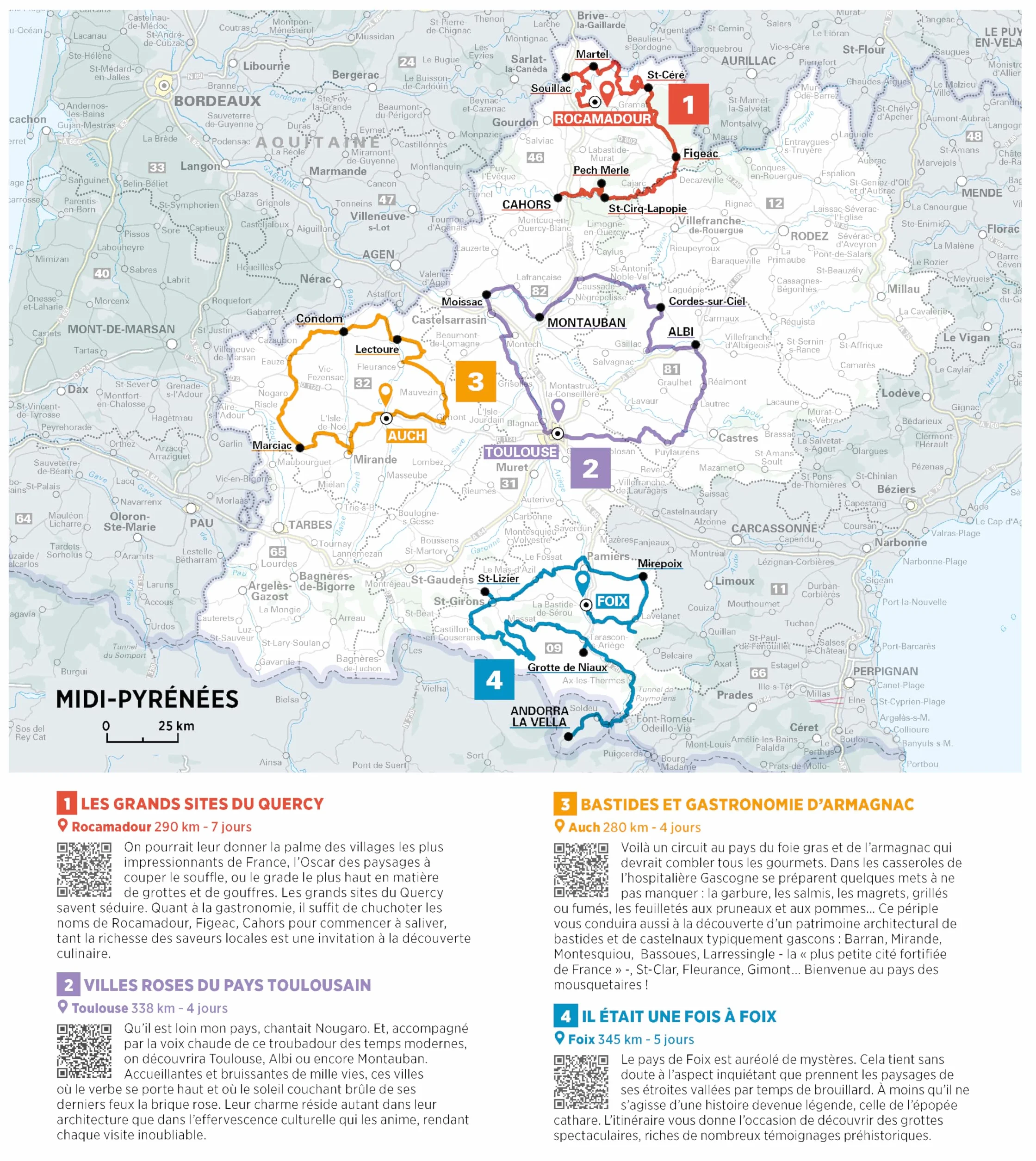 Carte Régionale Midi-Pyrénées 2026: Occitanie Ouest