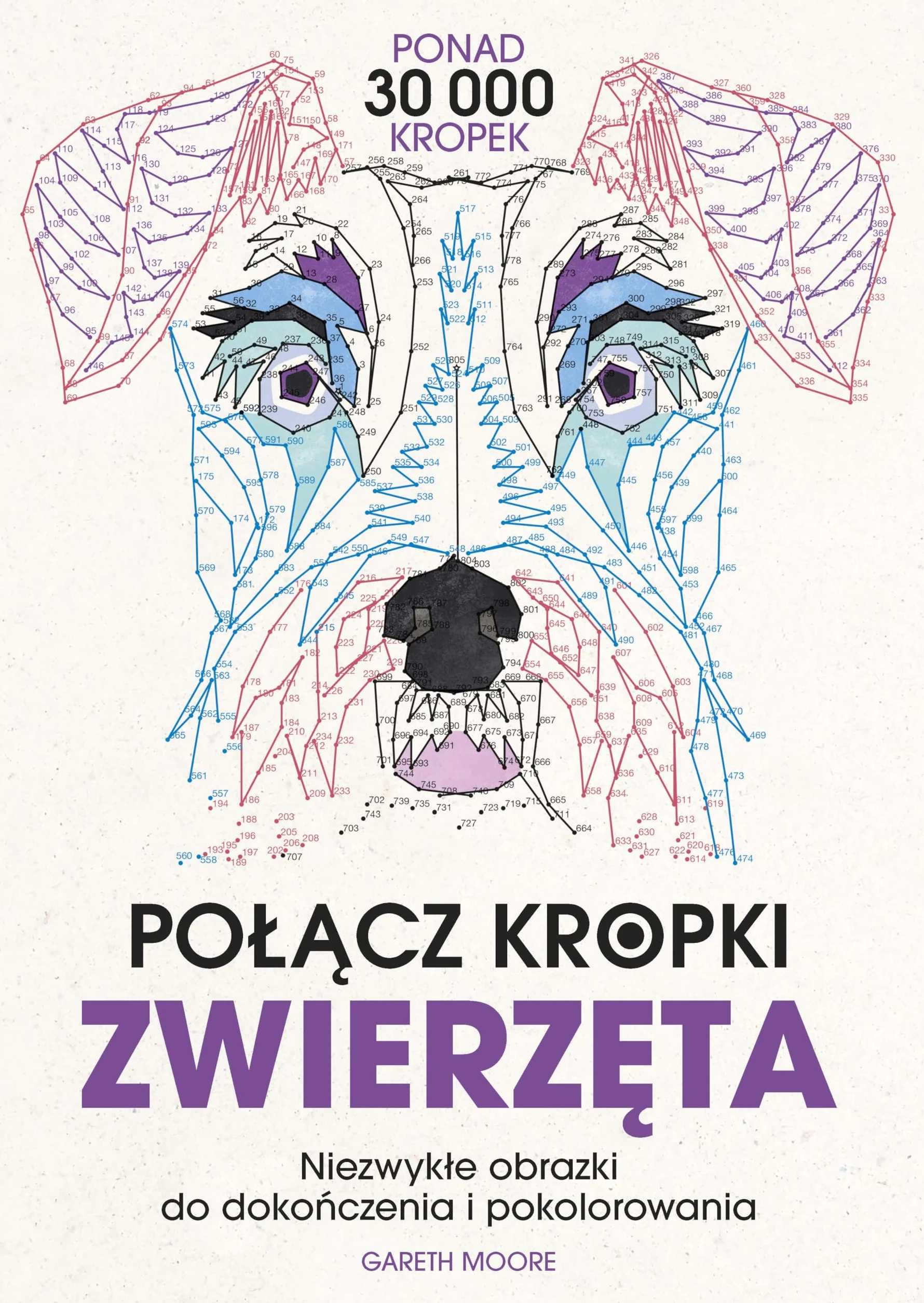 Połącz kropki. Zwierzęta. Niezwykłe obrazki do dokończenia i pokolorowania