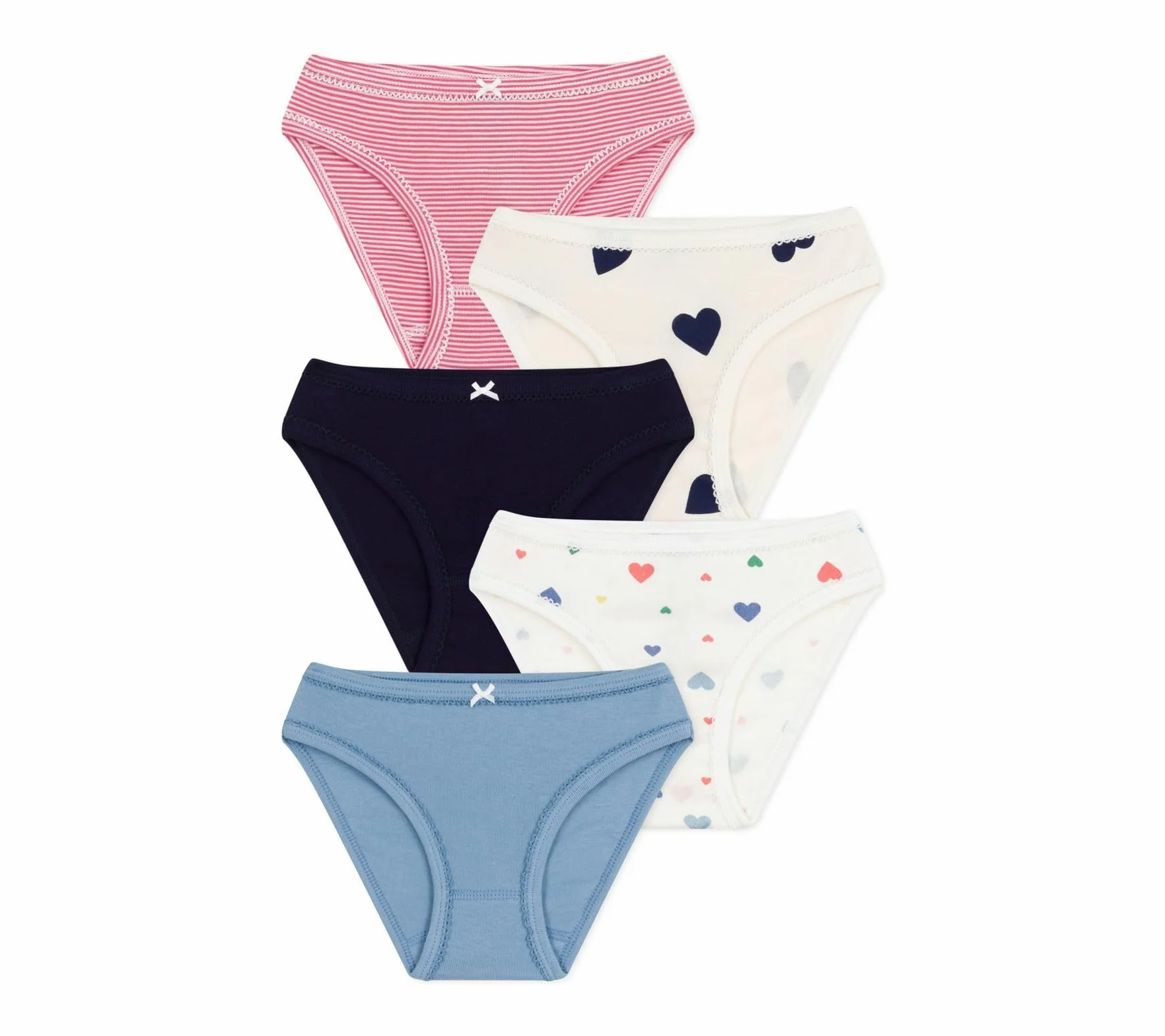 Petit Bateau Bielizna damska A0efe na co dzień (zestaw 5 sztuk)