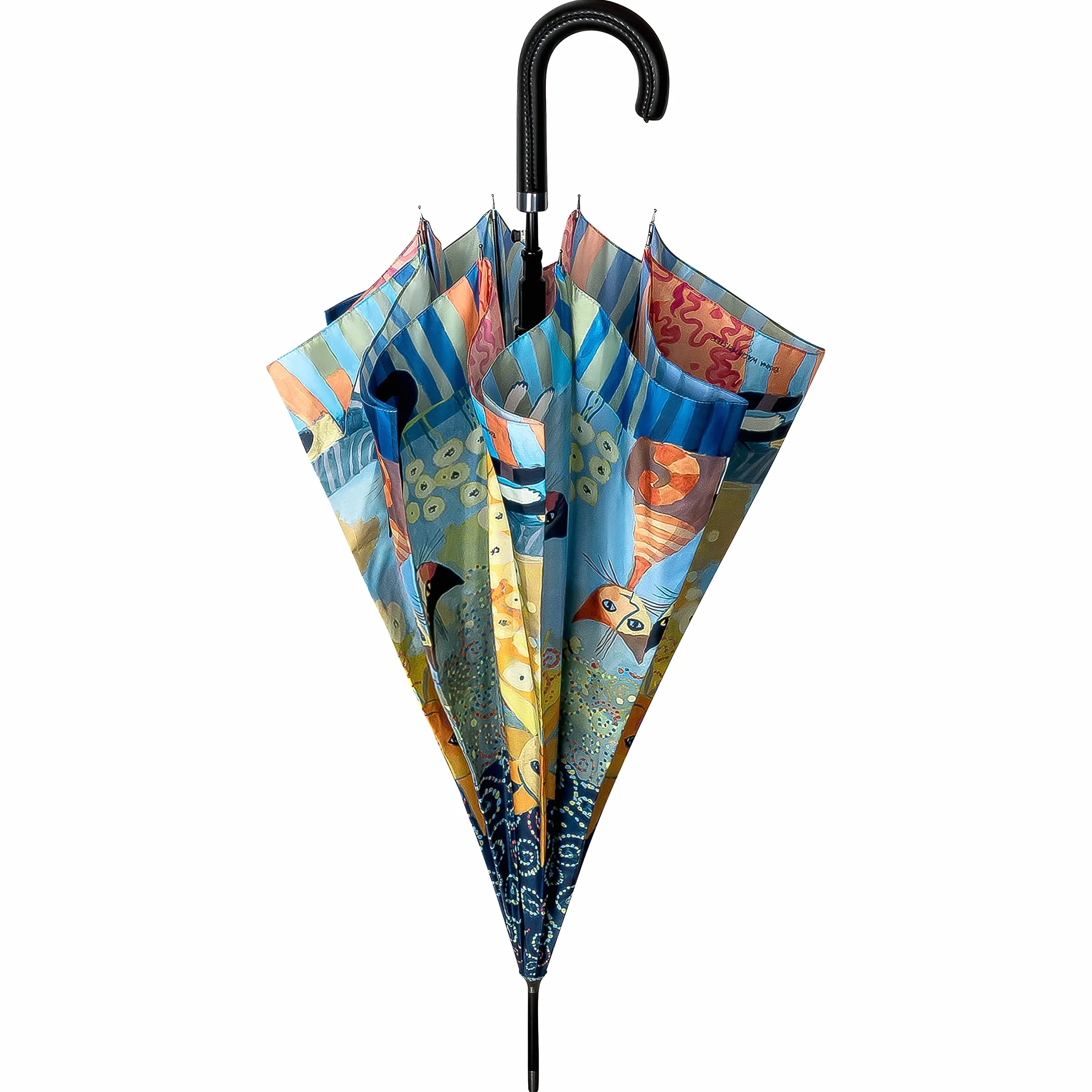VON LILIENFELD parasol Rosina Wachtmeister Dolce Vita automatyczne otwieranie parasol z trzciny artystycznej stabilny wiatroodporny