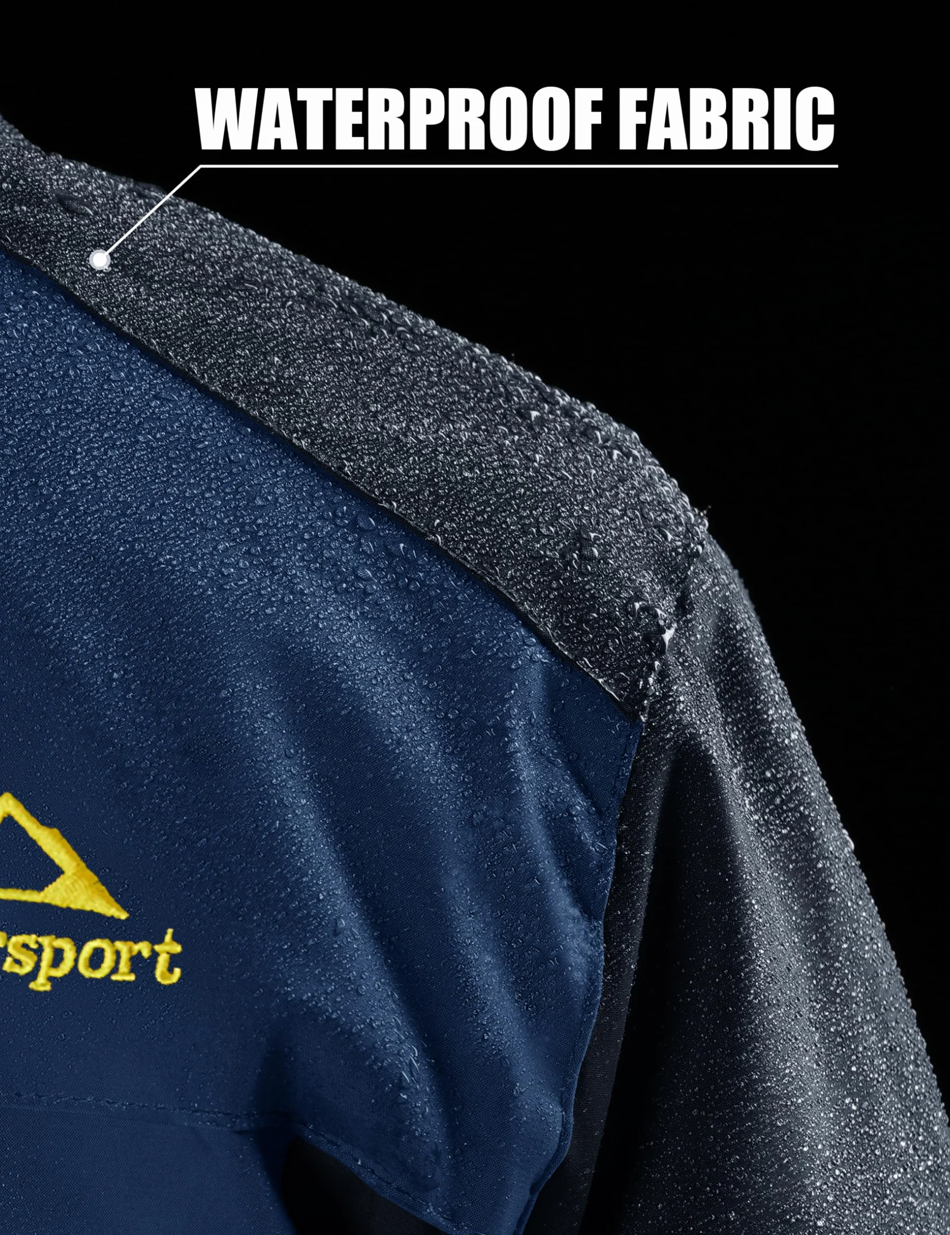 MAGCOMSEN Męska wodoodporna kurtka narciarska Wiatroszczelna kurtka polarowa Outdoor Mountain Parka z kapturem